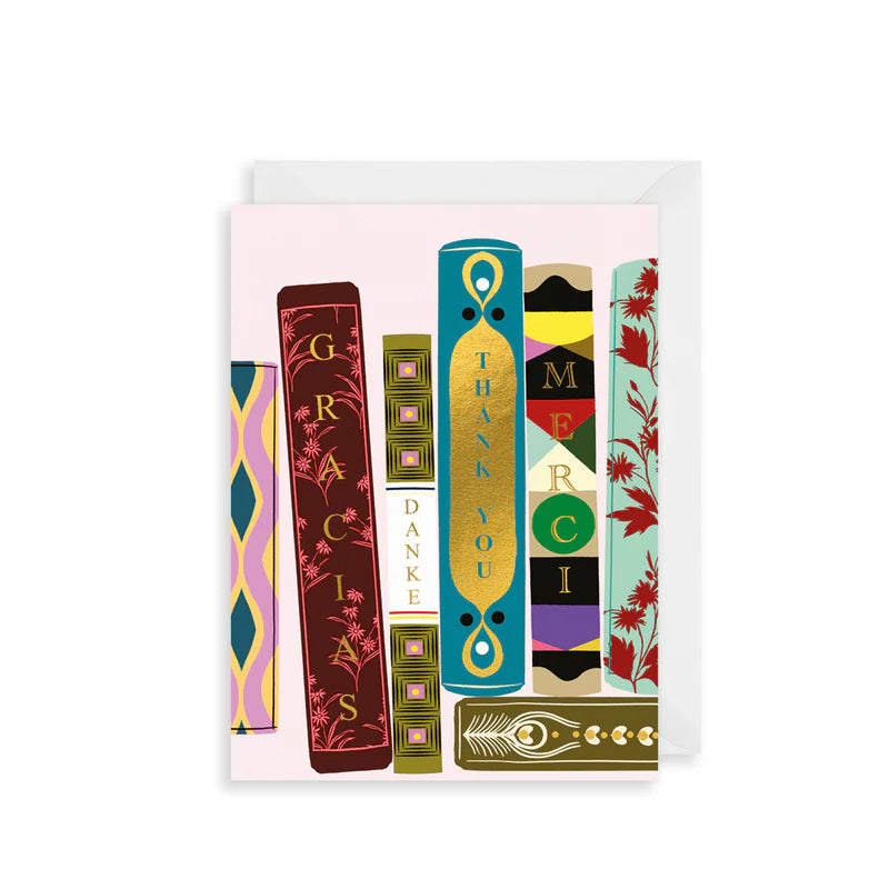 Set Of 6 Book Thank You Card Pack