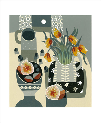 Tulips & Fig Blank Card