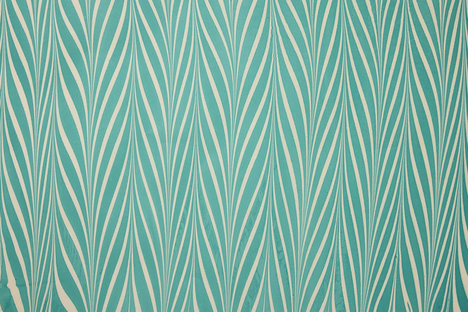 Candy Stripes Turquoise Hand Marbled Wrapping Paper