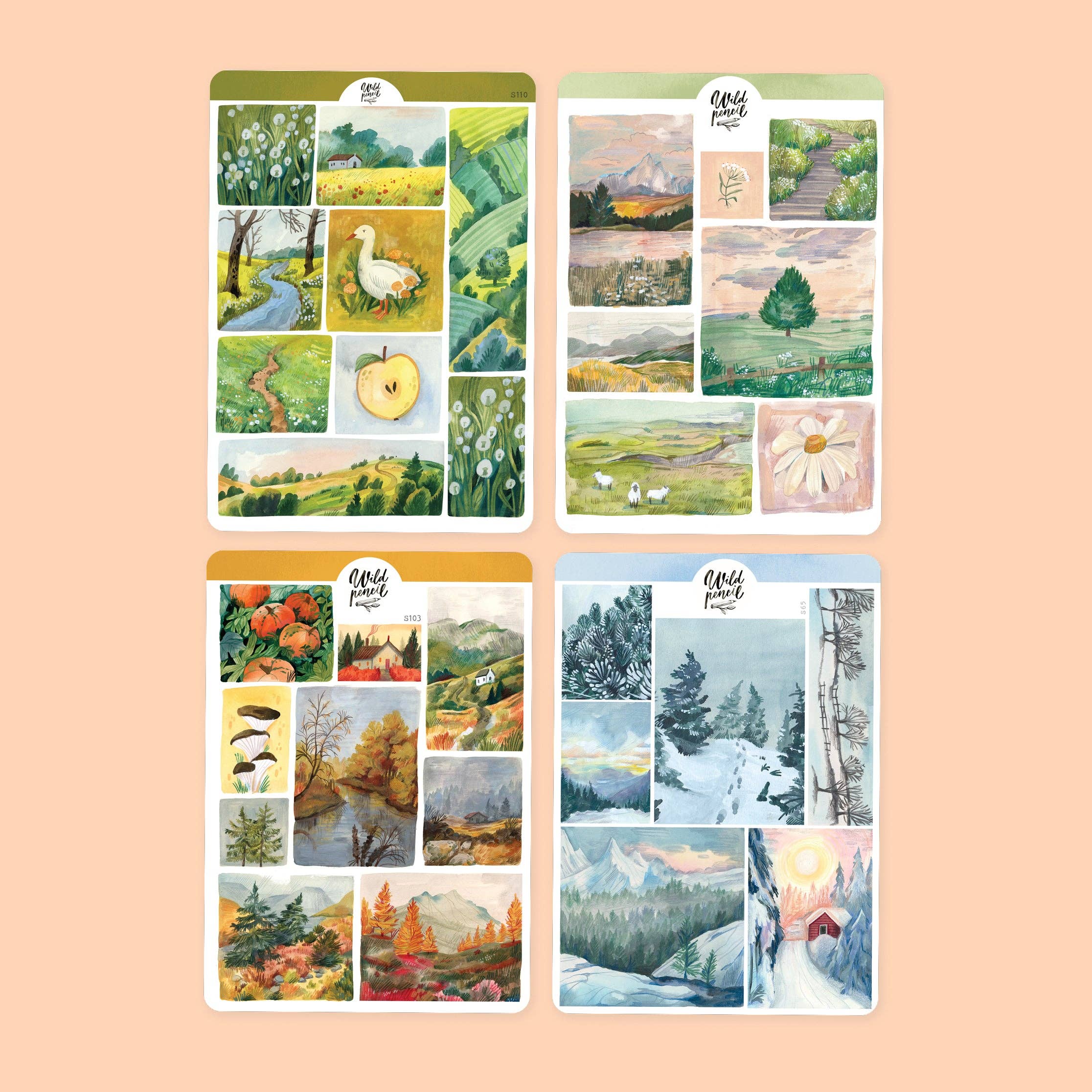 Four Seasons Sticker Sheet Bundle
