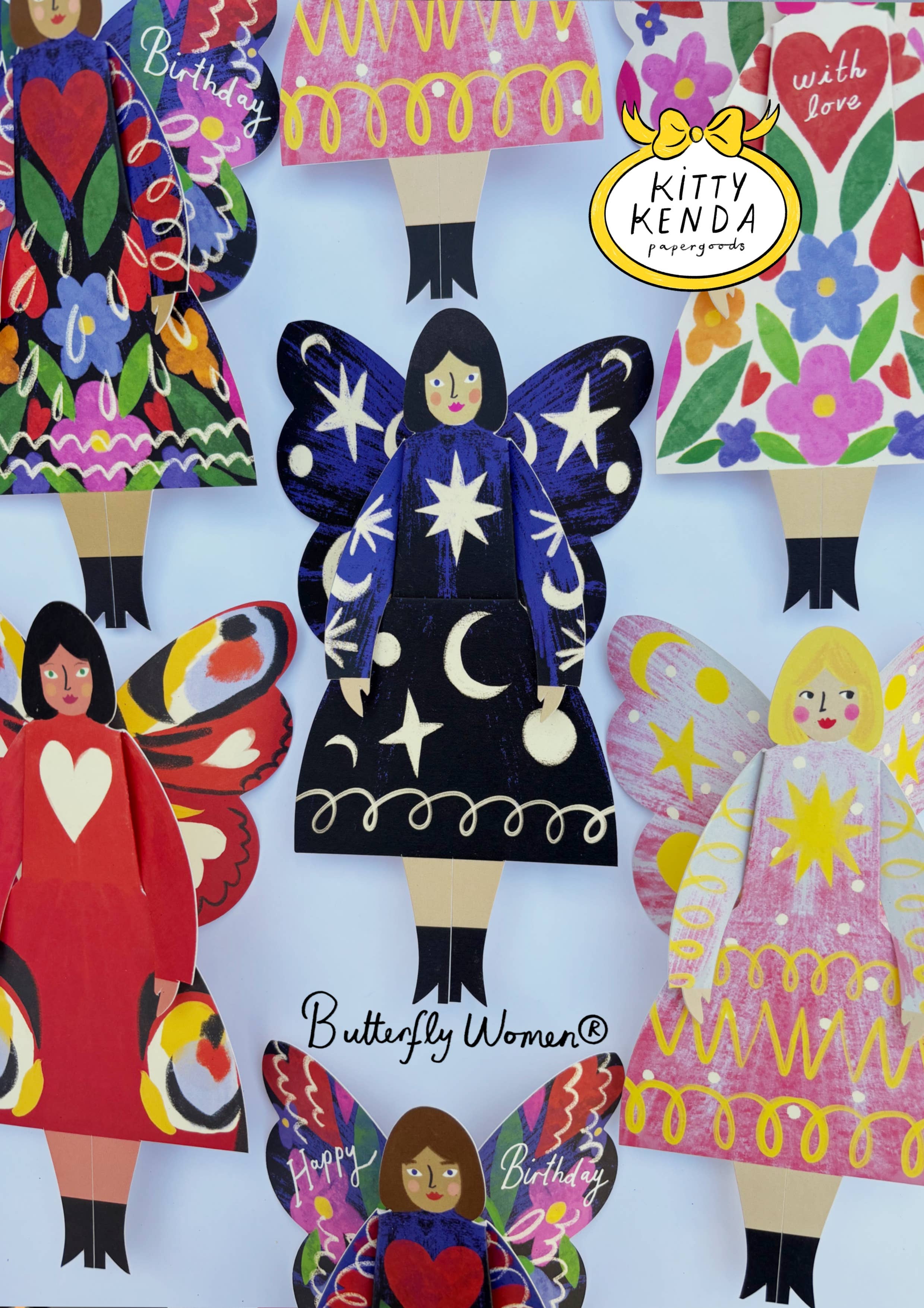 Cosmic Butterfly Woman Card