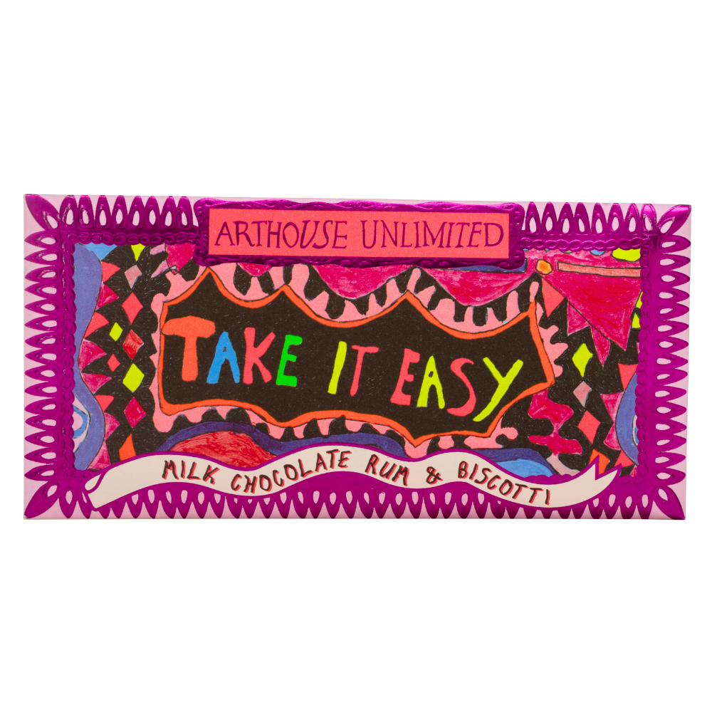 Joy Sized Bar - 'Take It Easy' Milk Chocolate Rum & Biscotti