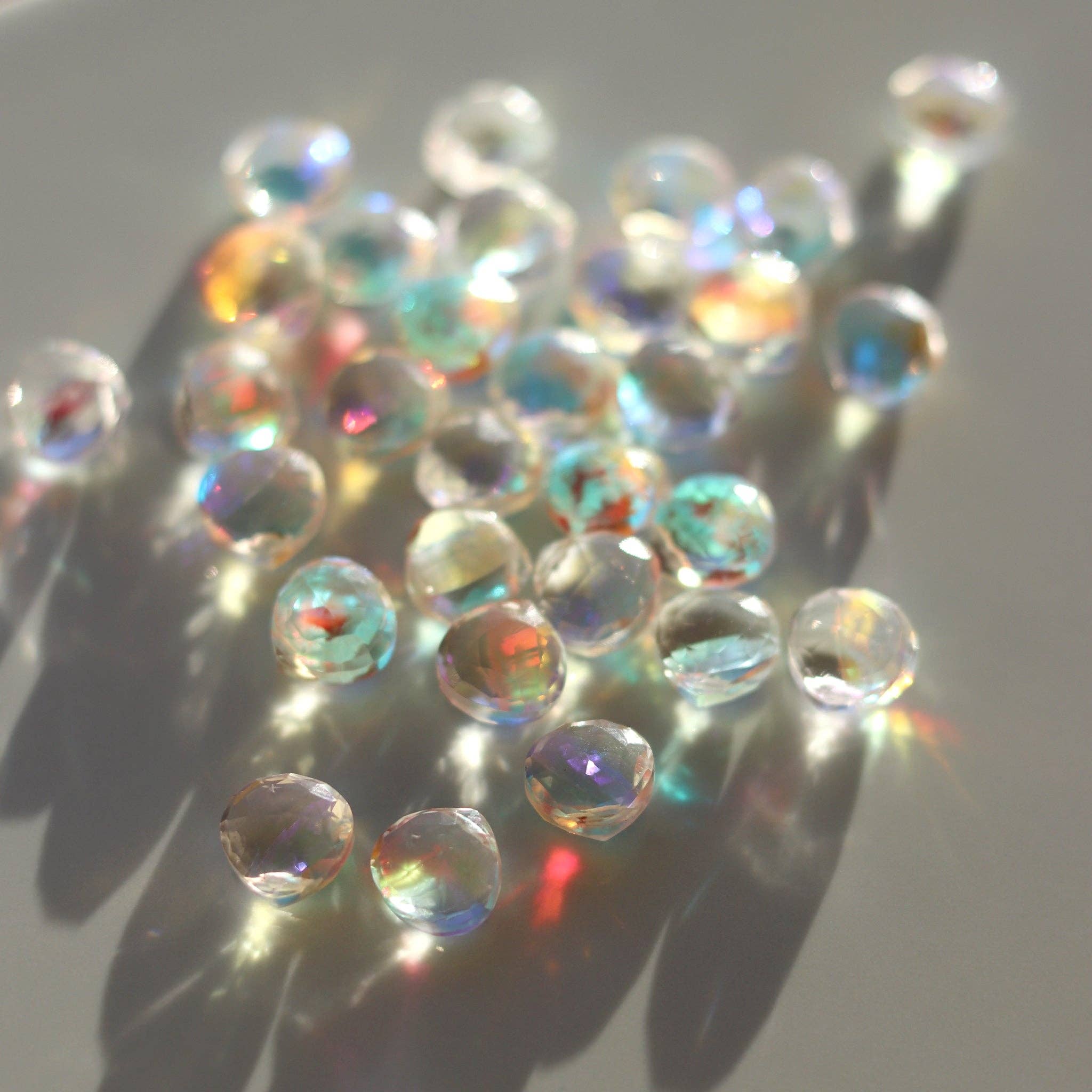 Rainbow Quartz Fine Cord Necklace