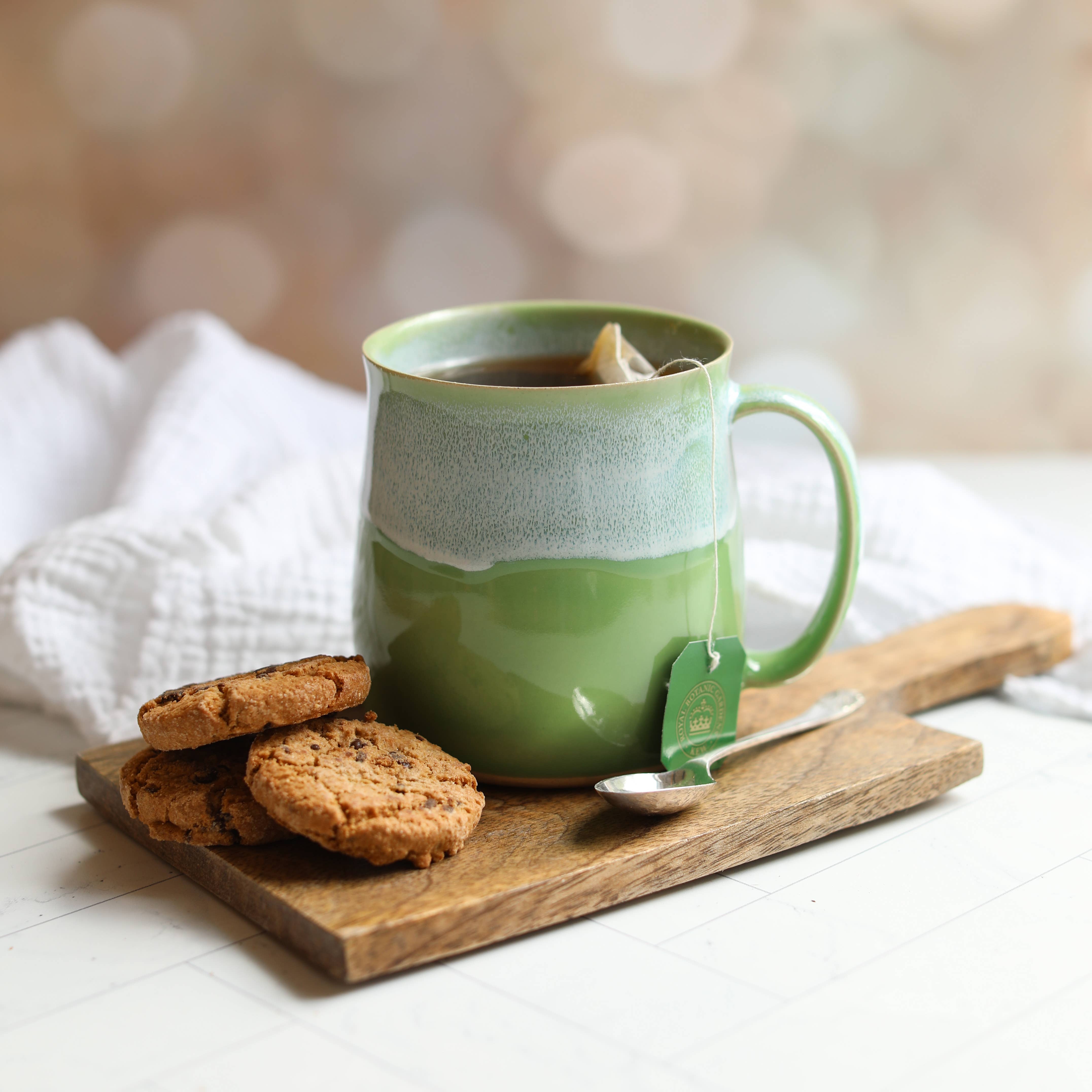 Pea Green Handmade Coffee Mug