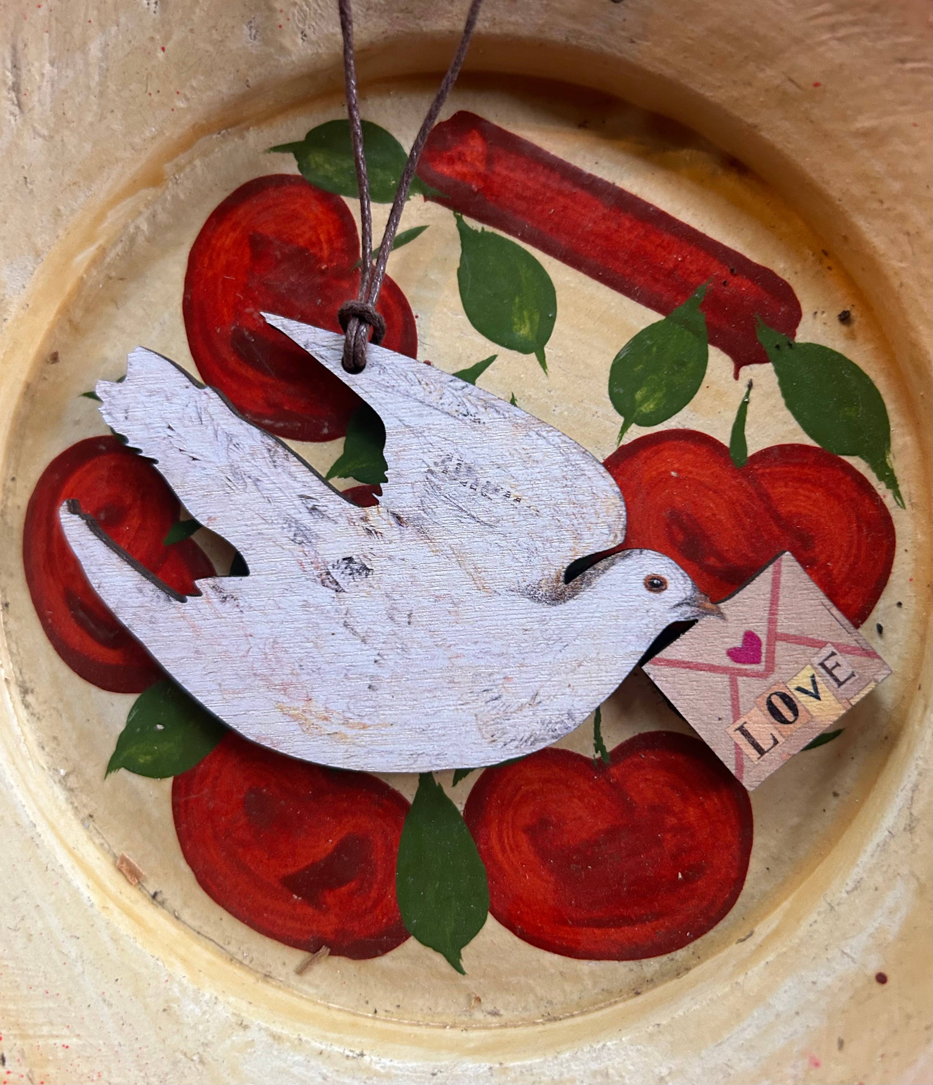 Love Dove Birch Plywood Decoration