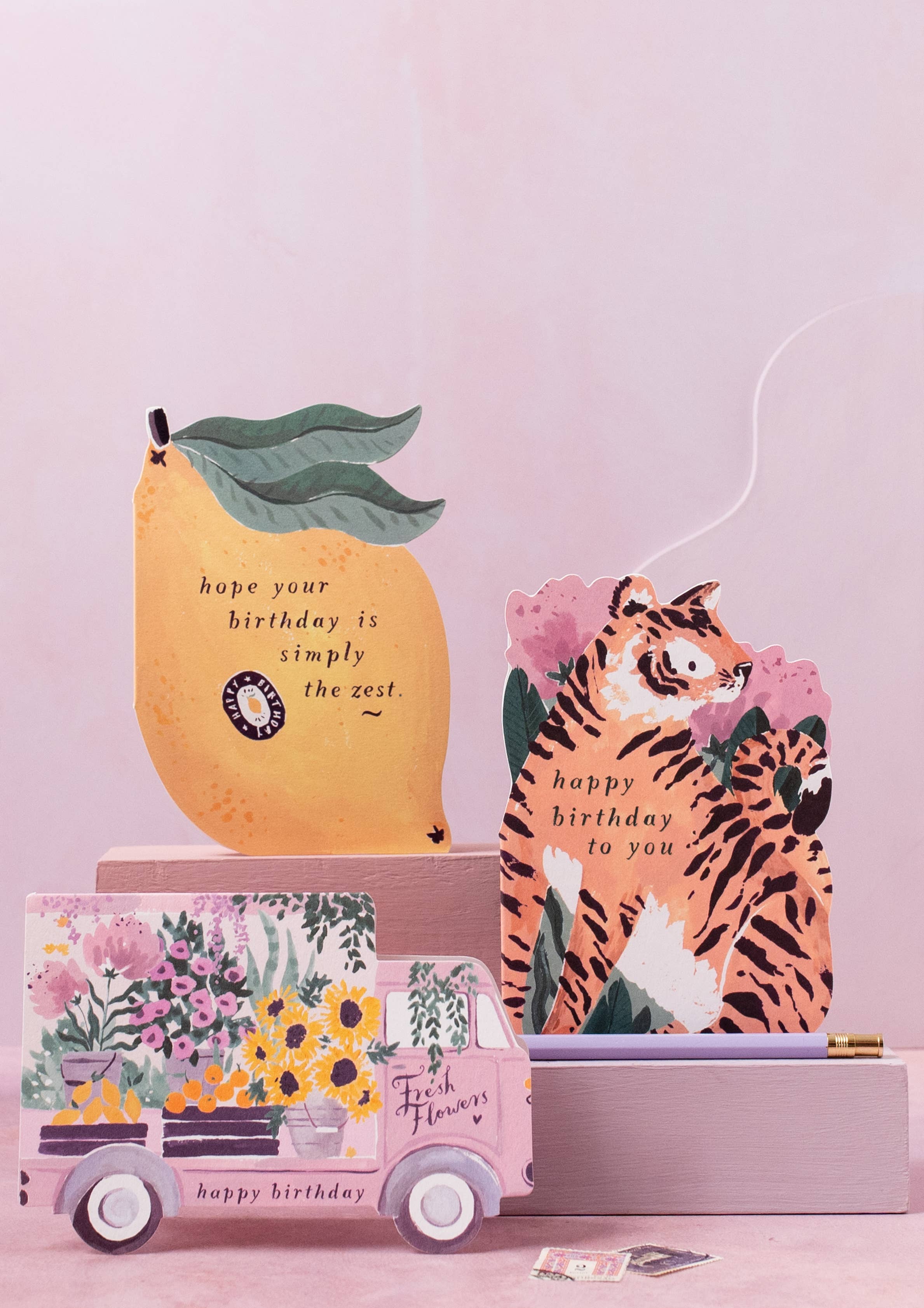 Lemon Zest Birthday Die-Cut Card