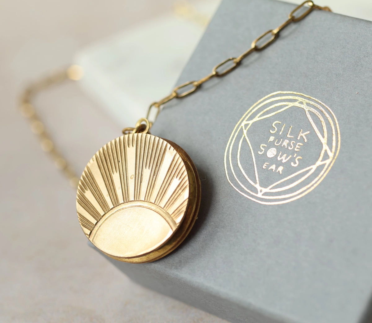 Art Deco Sun Locket