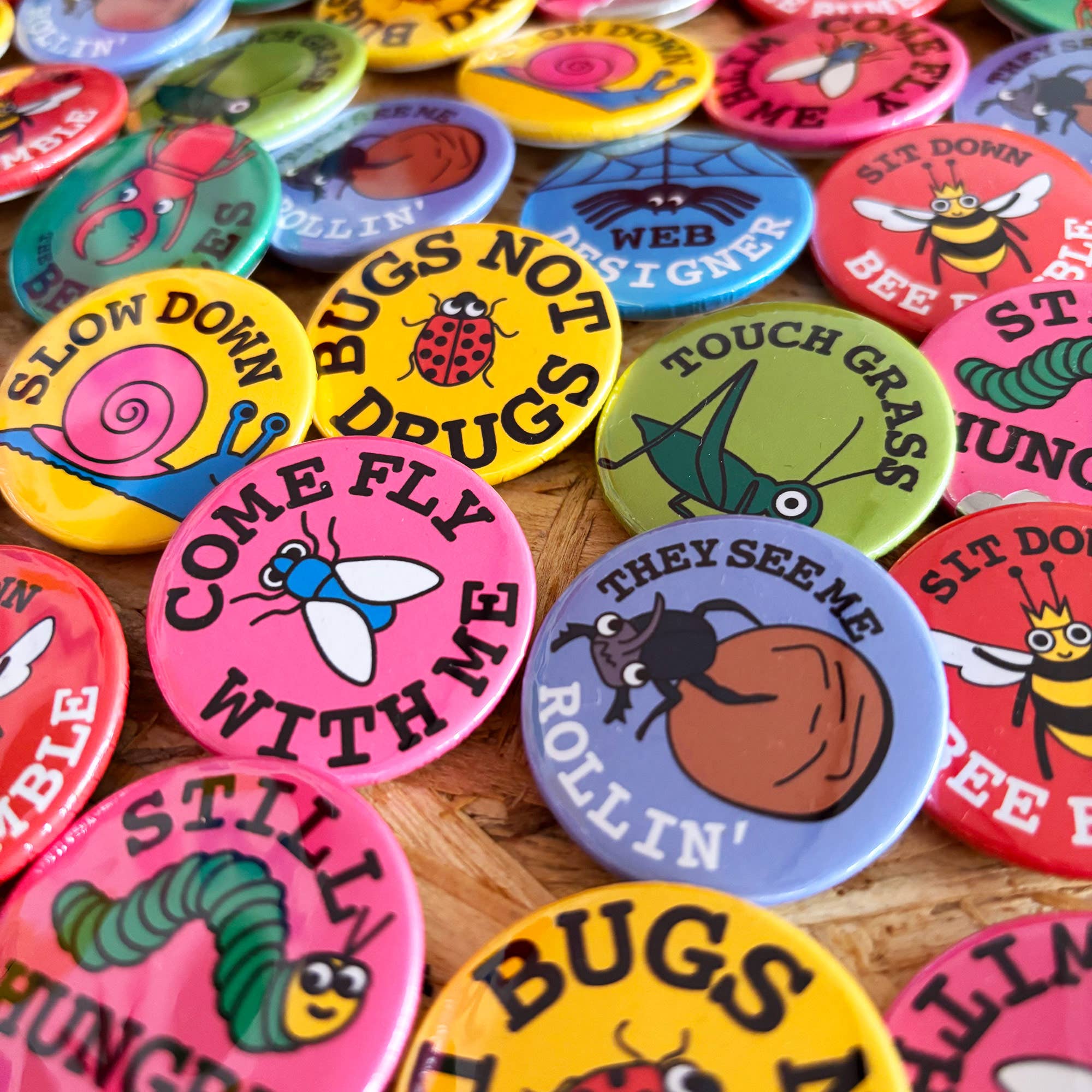 They See Me Rollin' Dung Beetle Badge