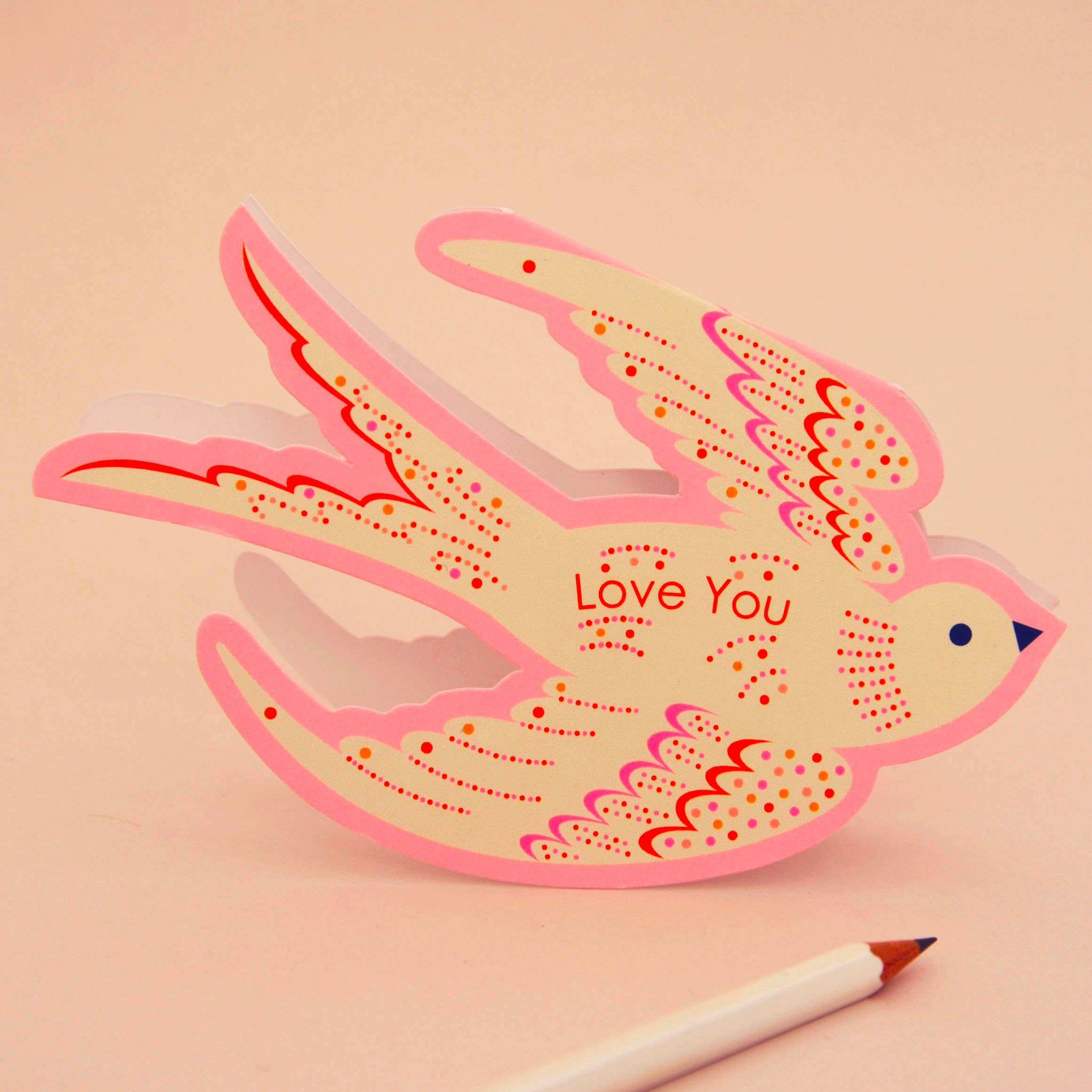 Love You Die Cut Card