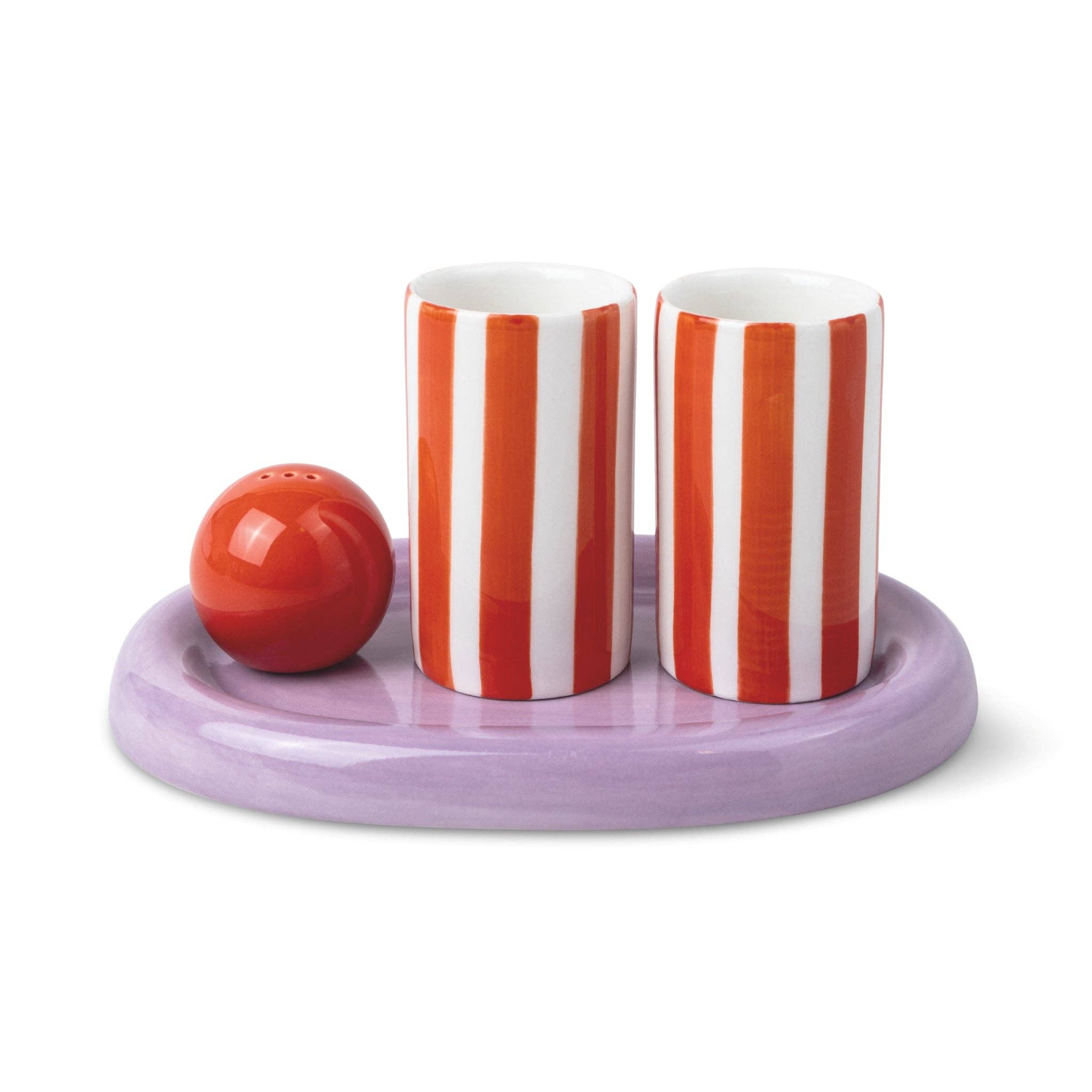 Ceramic Tequila Shot Glass Set - Poppy & Lilac