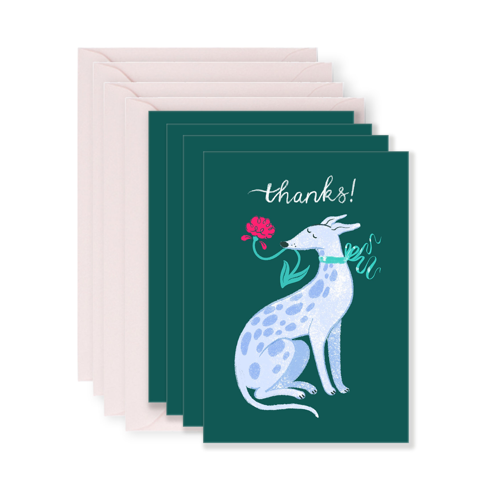 Hound Pack Of 4 Thank You Cards
