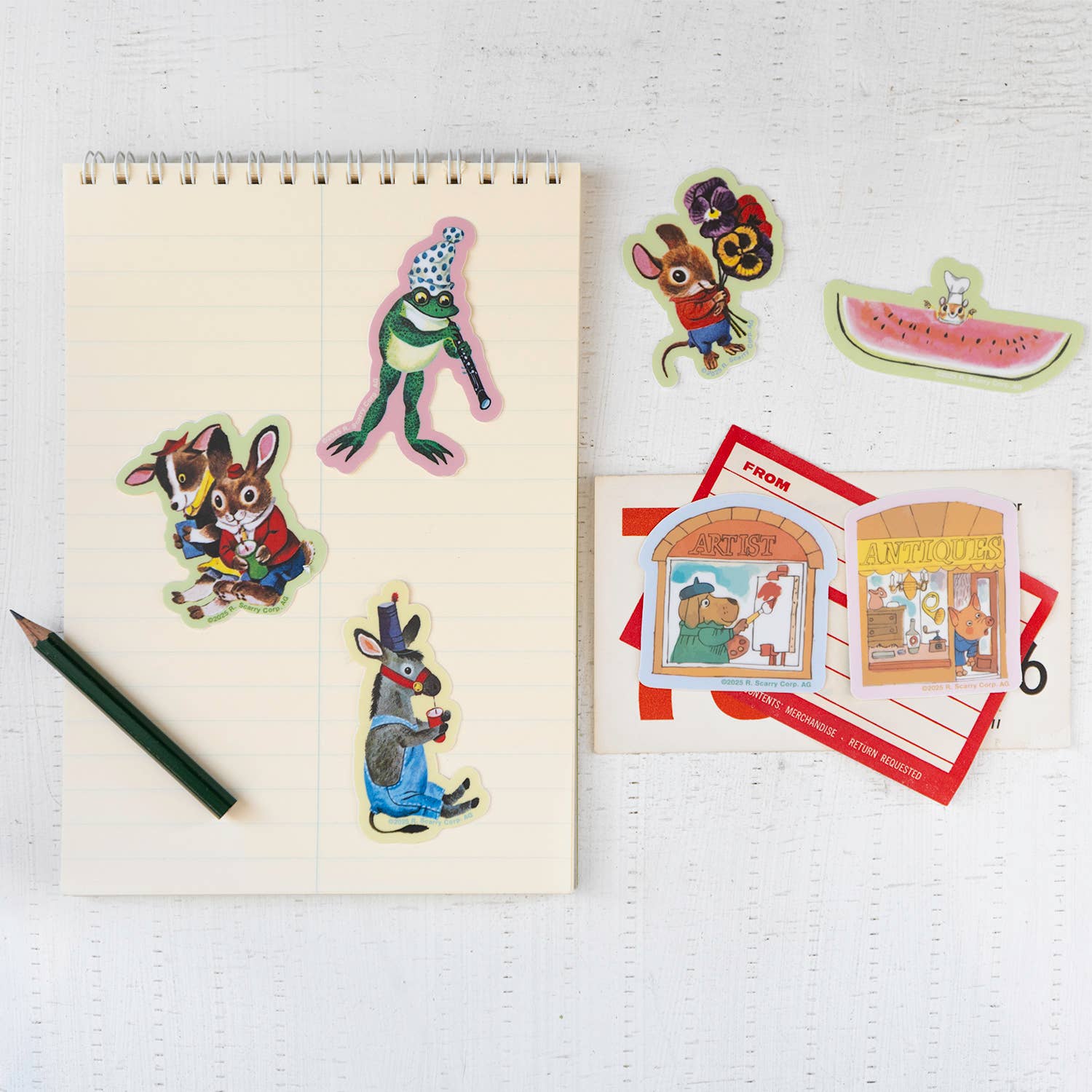 Richard Scarry Art Shop Sticker