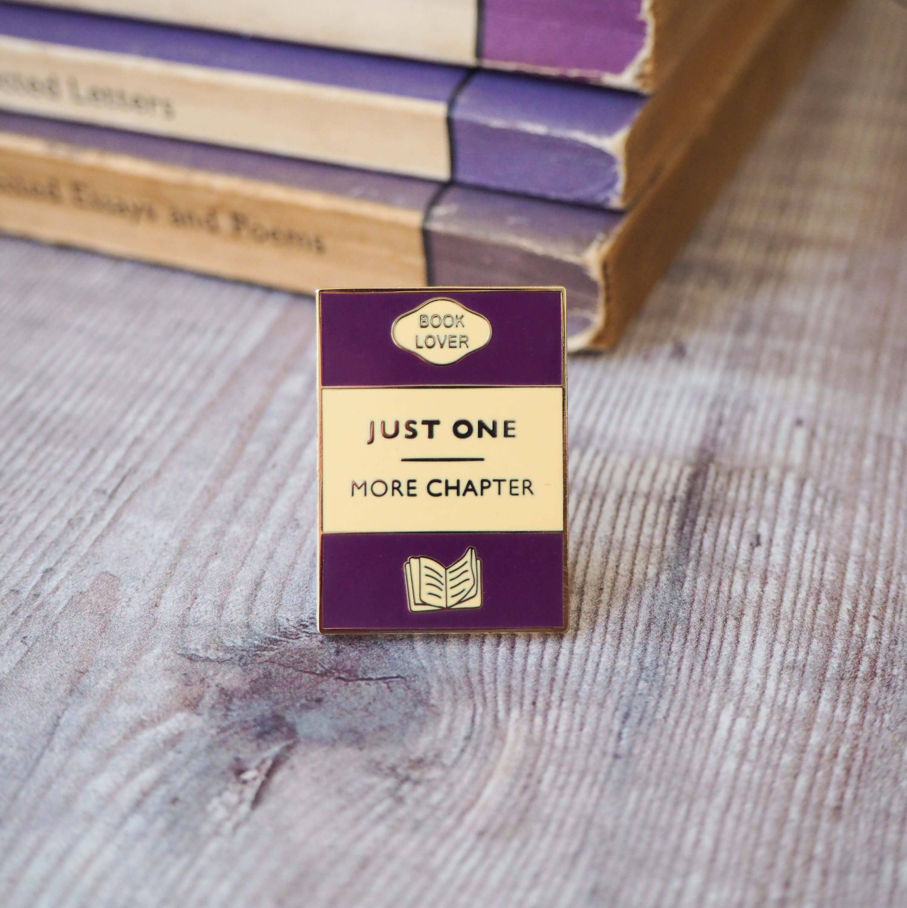 'Just One More Chapter' Enamel Pin Badge