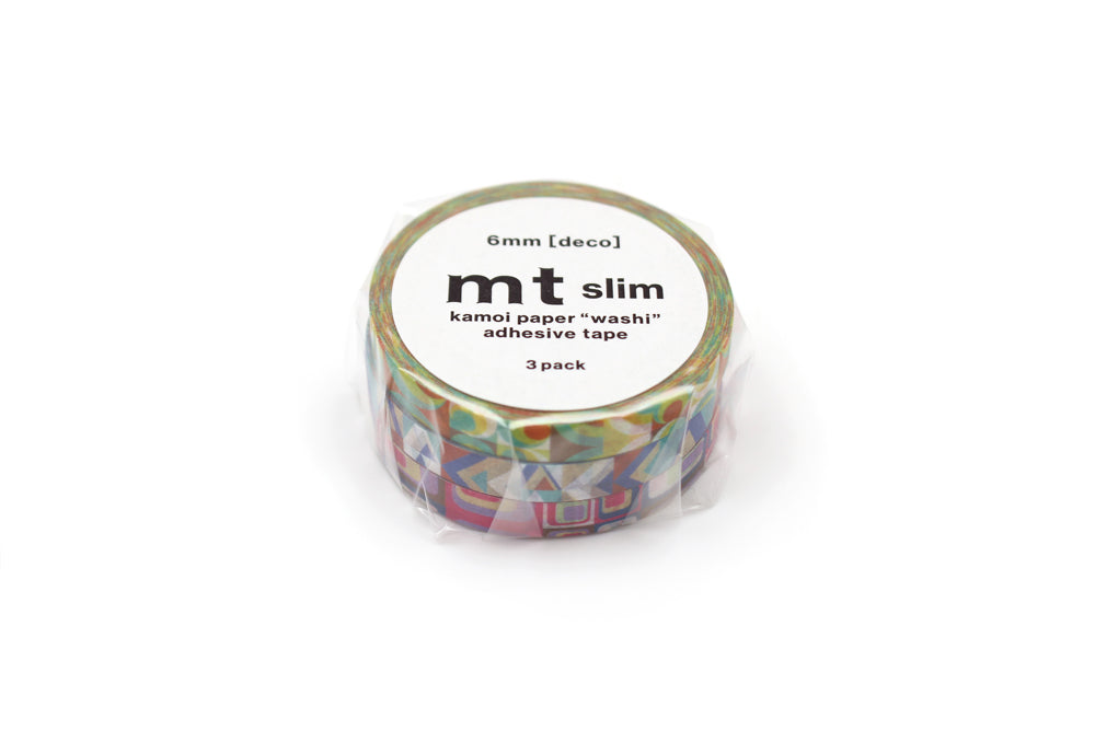 Trio Of Slim Deco Retro Washi Tapes