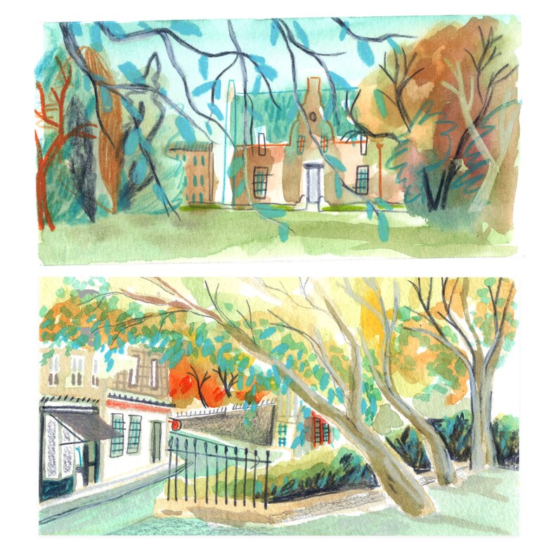 Edinburgh Sketchbook Watercolour Print