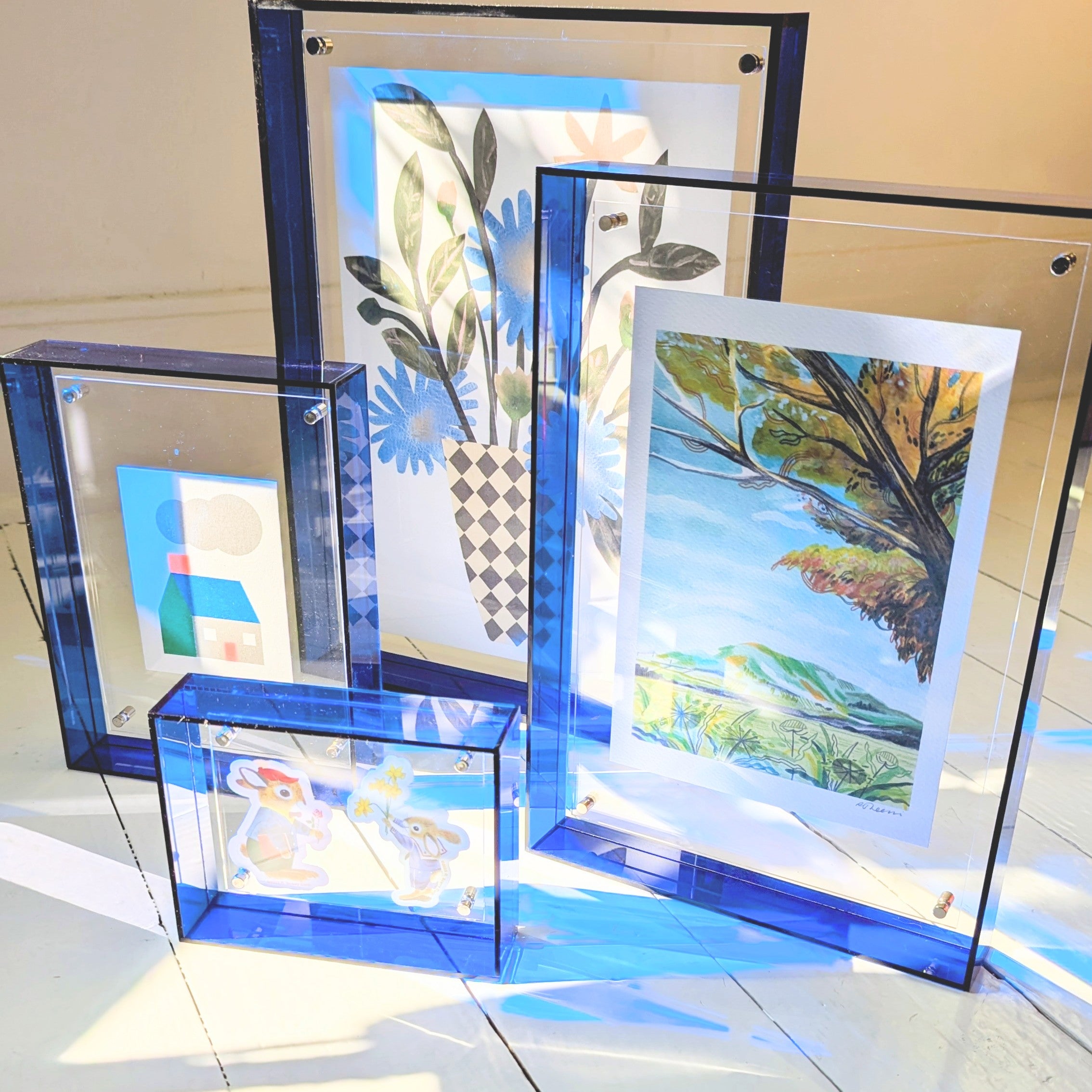Medium Blue Acrylic Frame
