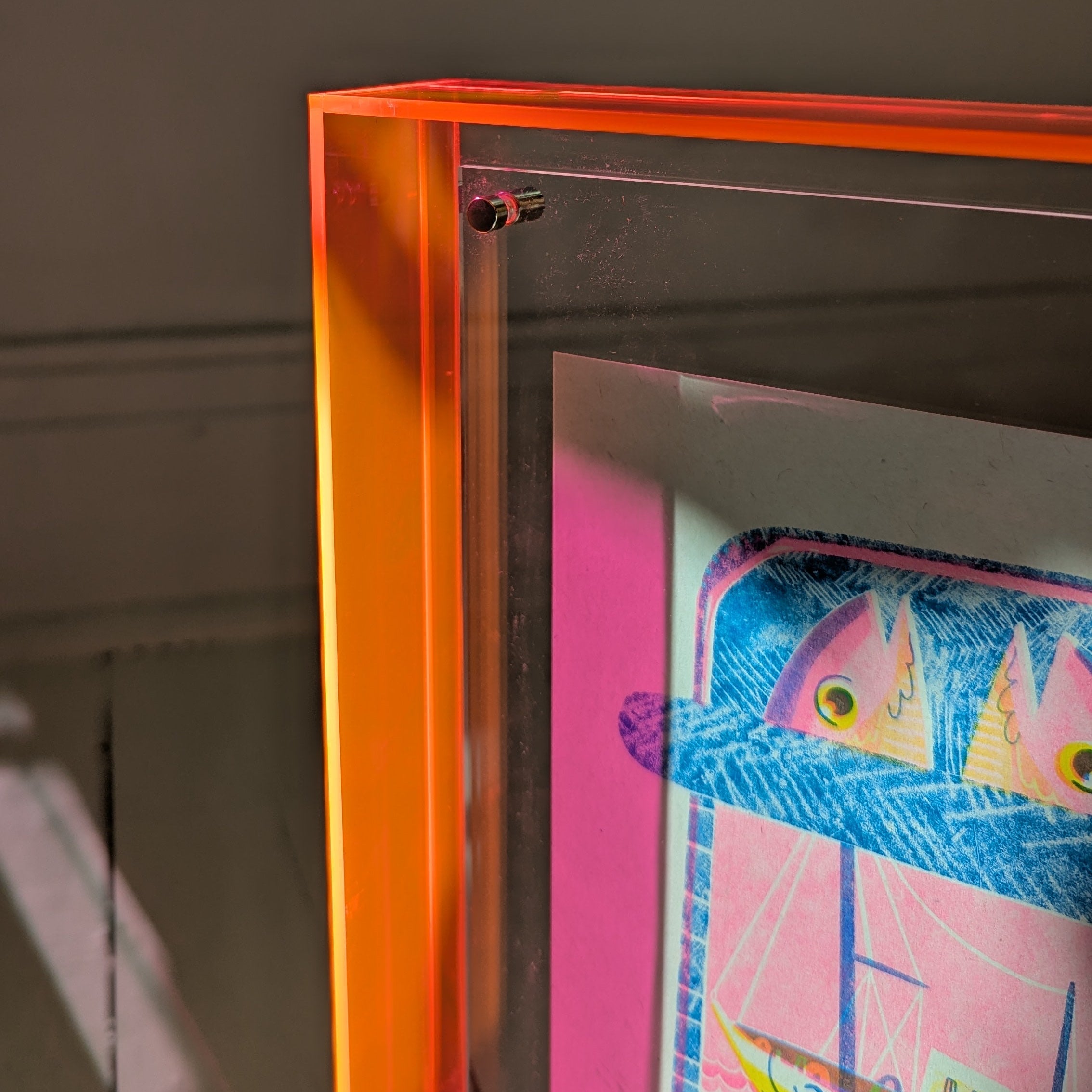 Medium Pink Acrylic Frame