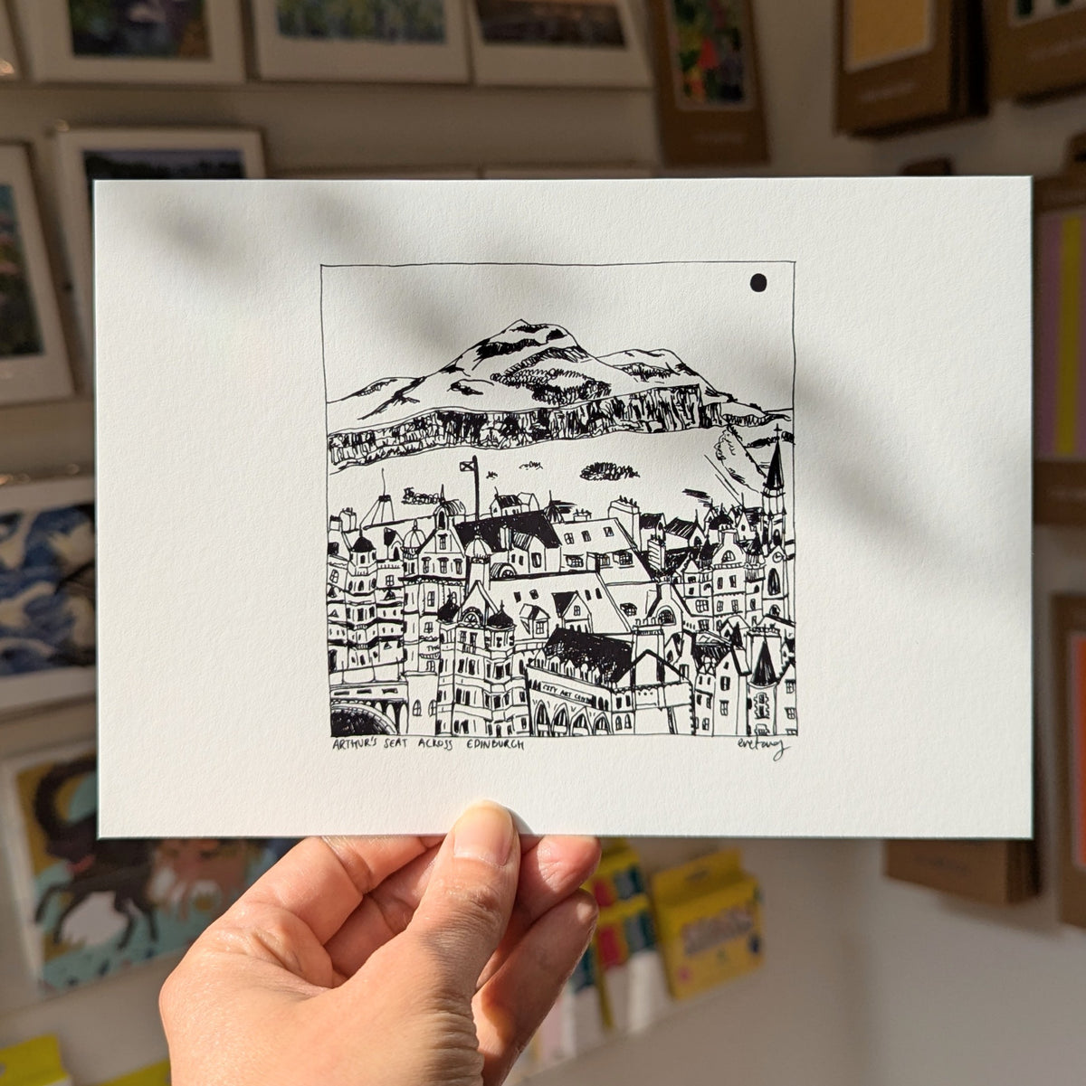 A5 Arthur's Seat From Town Print