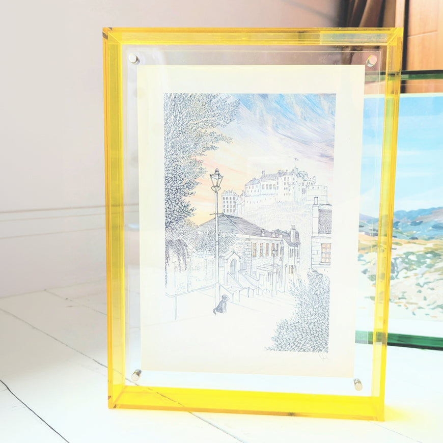 Large Yellow Acrylic Frame