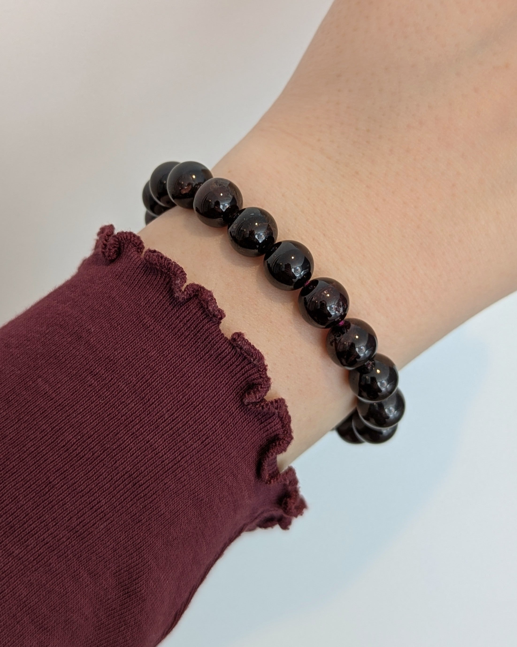 Garnet Bead Bracelet