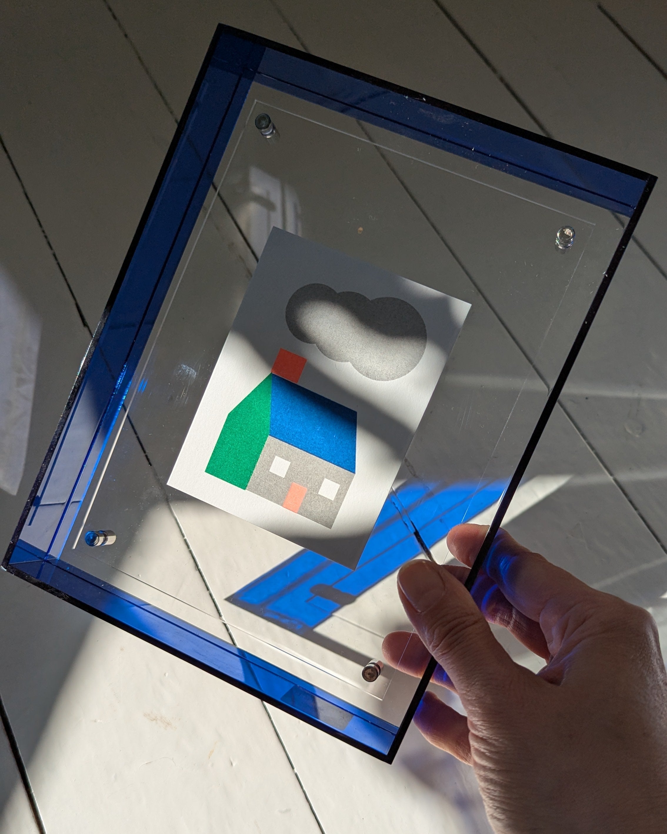 Small Blue Acrylic Frame
