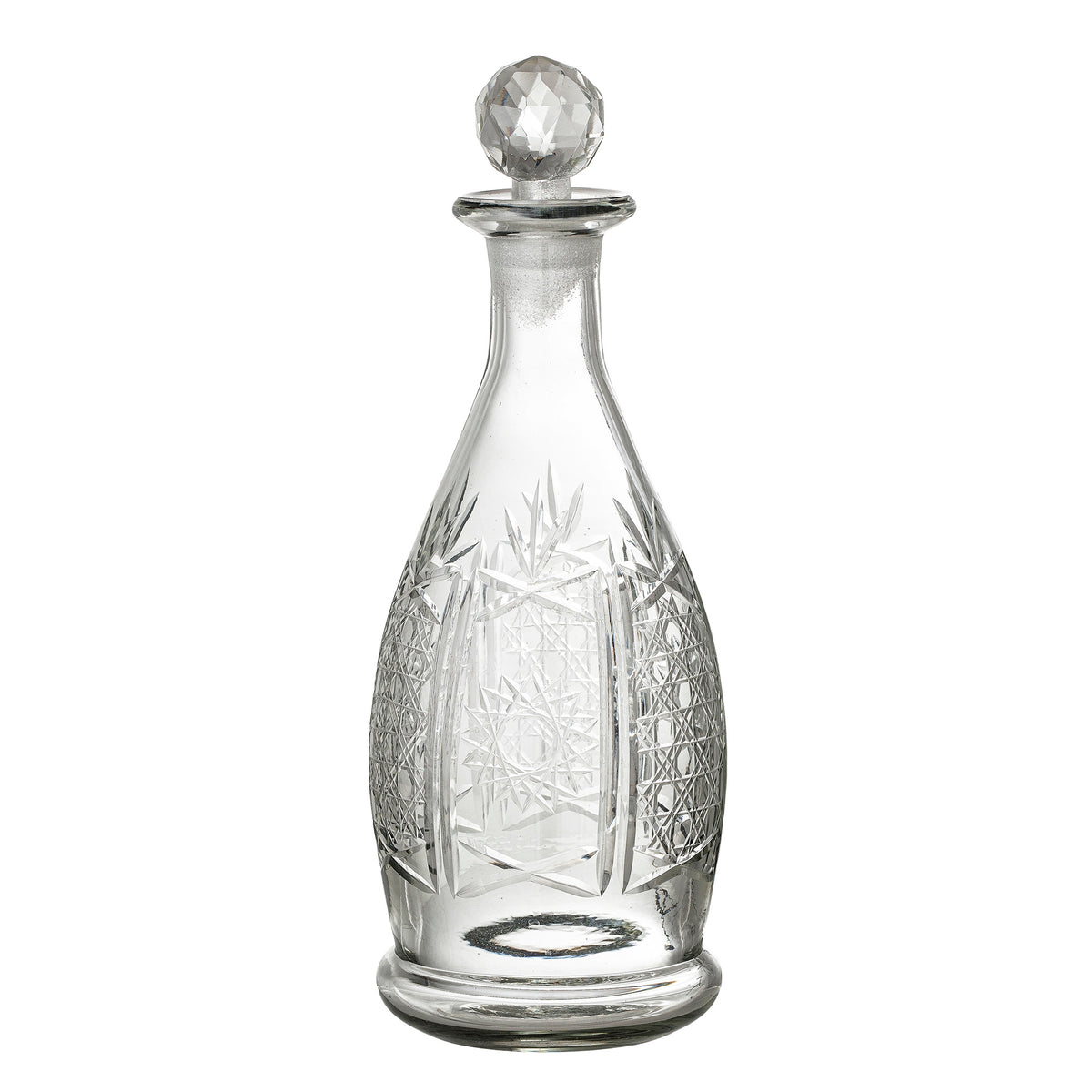 Clear Cut Glass Decanter