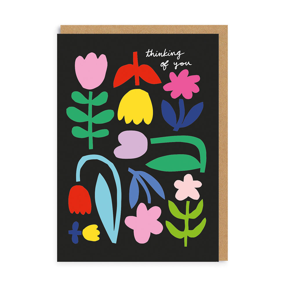 Bold Floral Thinking Of You Card