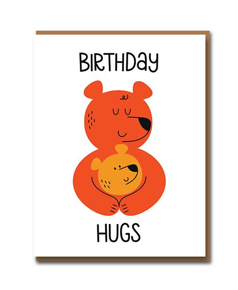 Bear Hugs Birthday Card