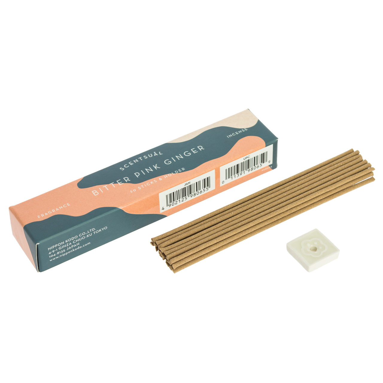 Bitter Pink Ginger Incense With Ceramic Holder