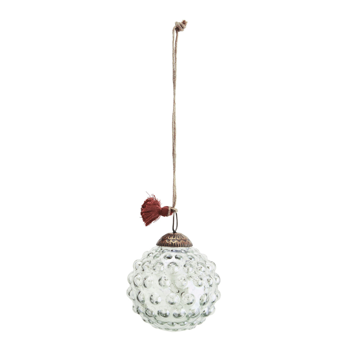 Clear Glass Bauble With Dots