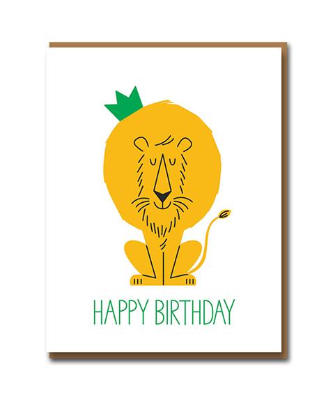 Lion Birthday Card