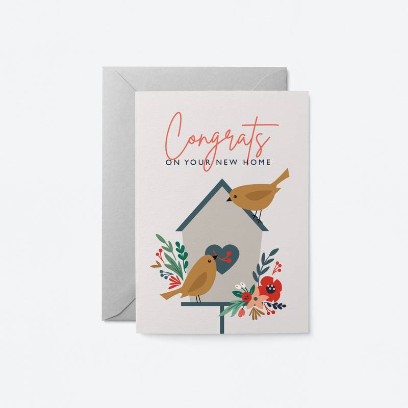 Love Birds New Home Card