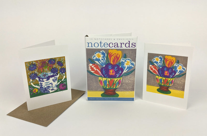 Pack Of 10 Flower Notecards & Envelopes