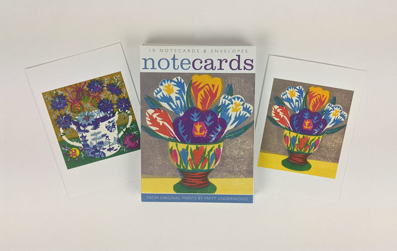 Pack Of 10 Flower Notecards & Envelopes