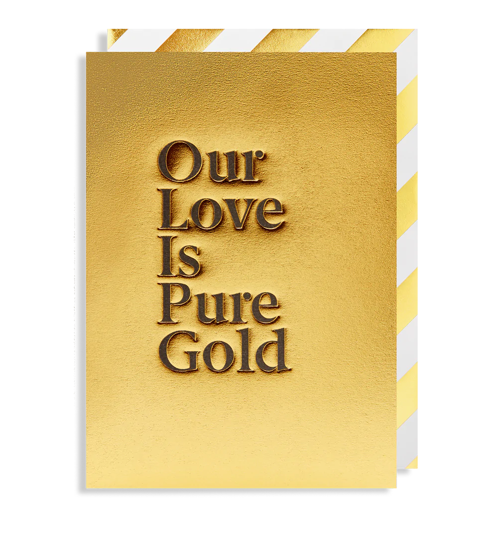 Pure Gold Anniversary Card