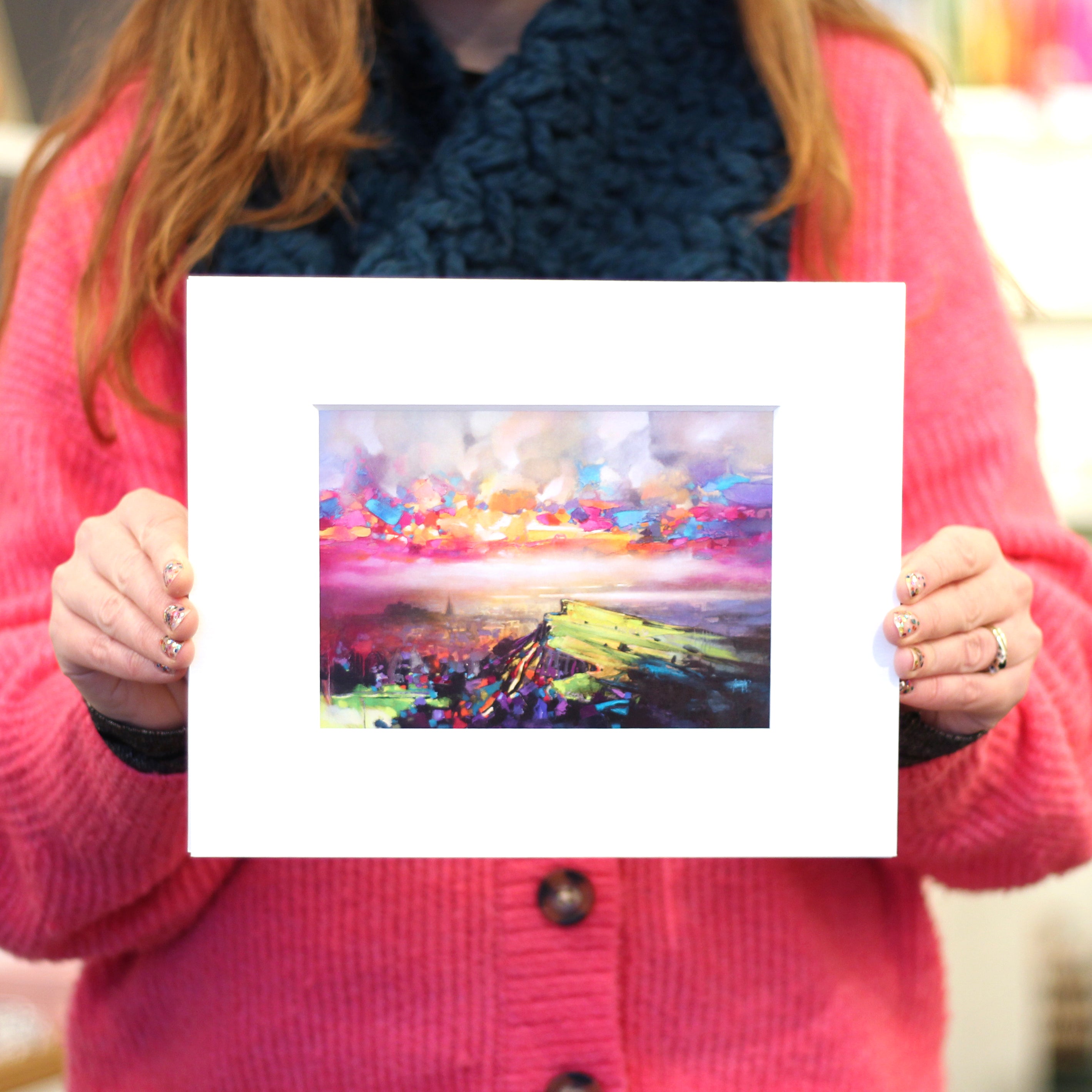 Edinburgh Sky Mounted Art Print