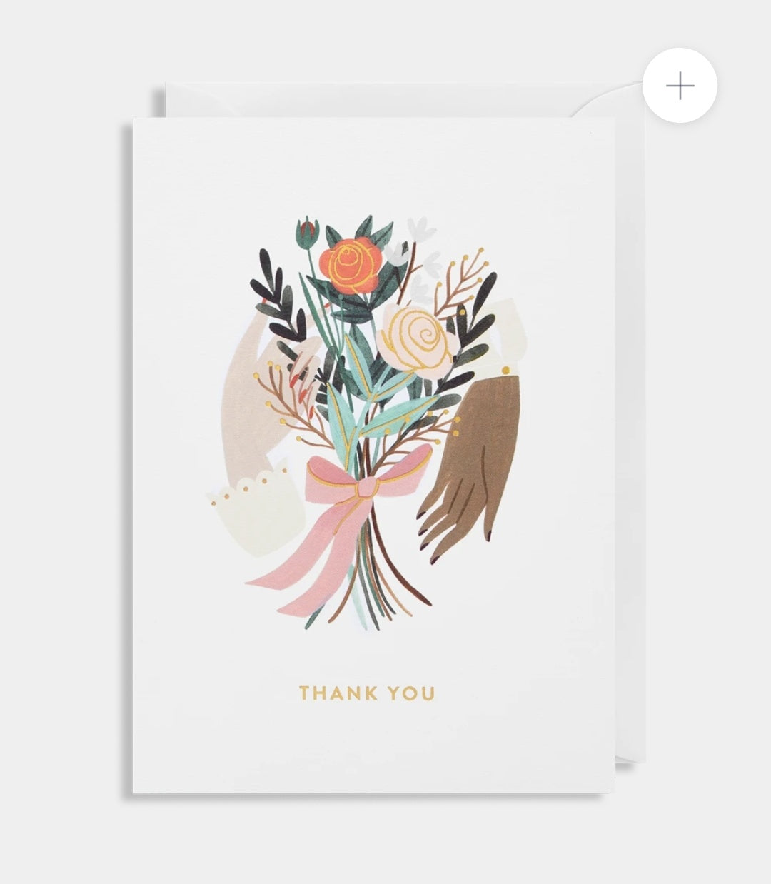 Thank You - Folk Art Card by Meghann Rader