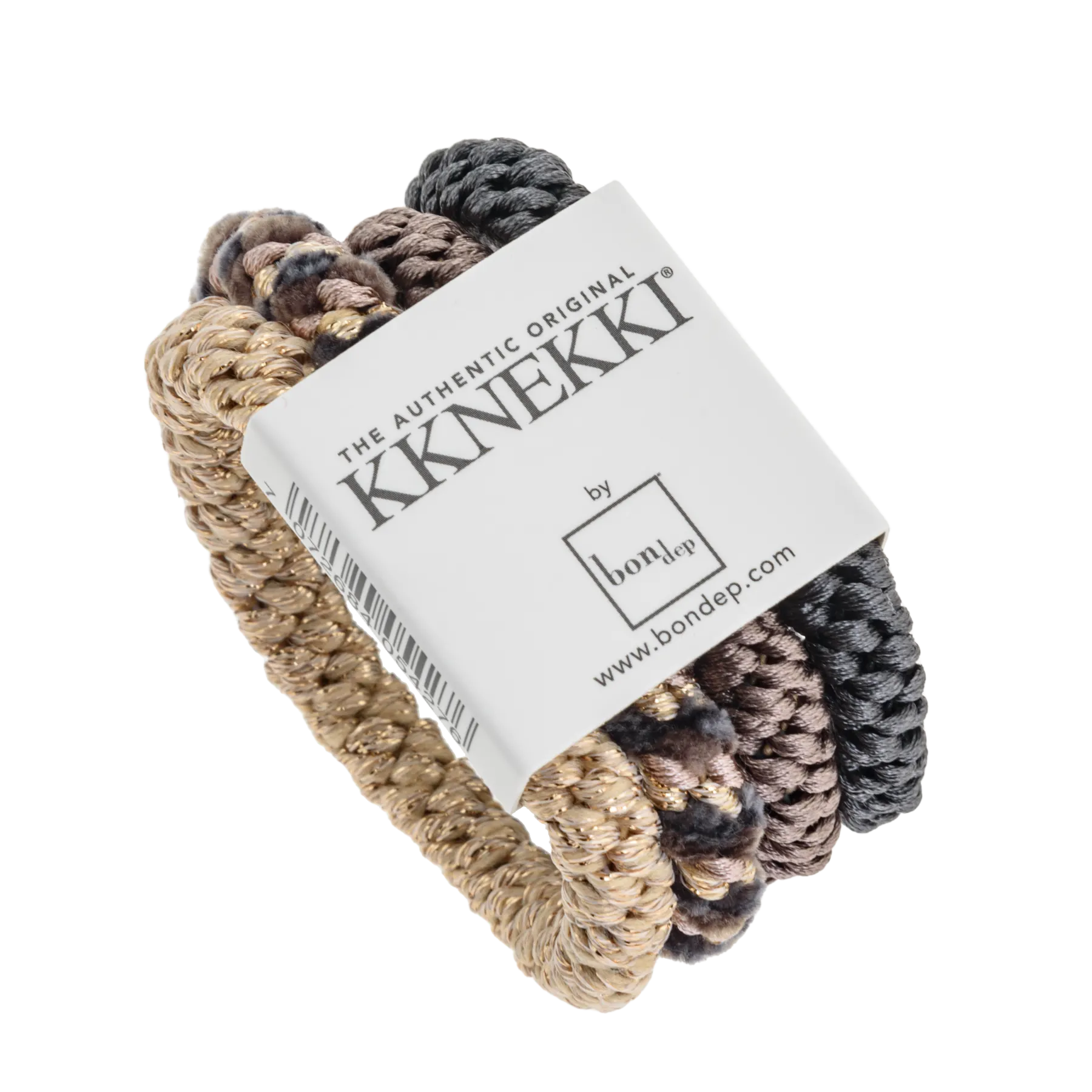 Set Of 4 Camo & Cream Kknekki Hair Ties