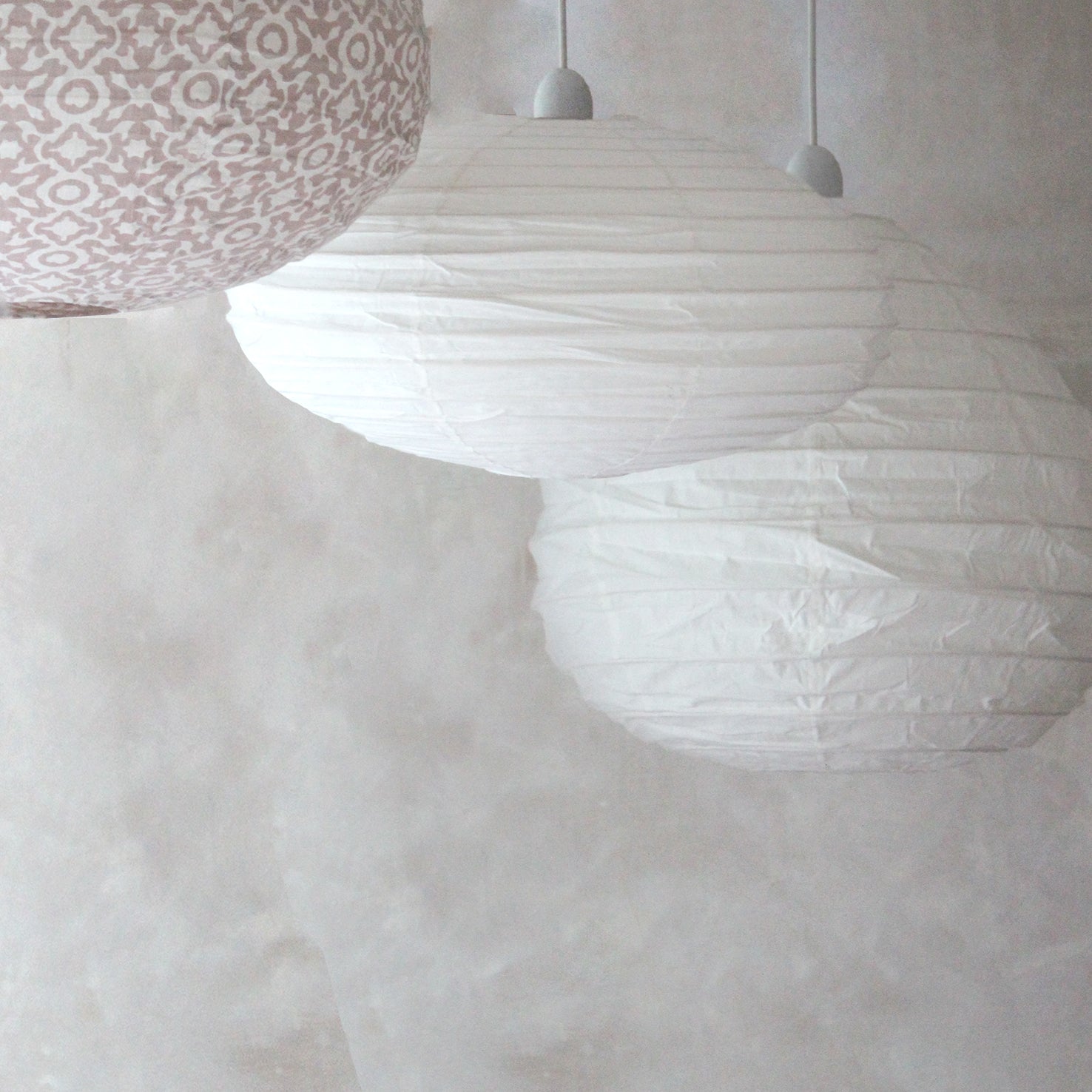 Large 80cm Cream Cotton Pendant Lampshade