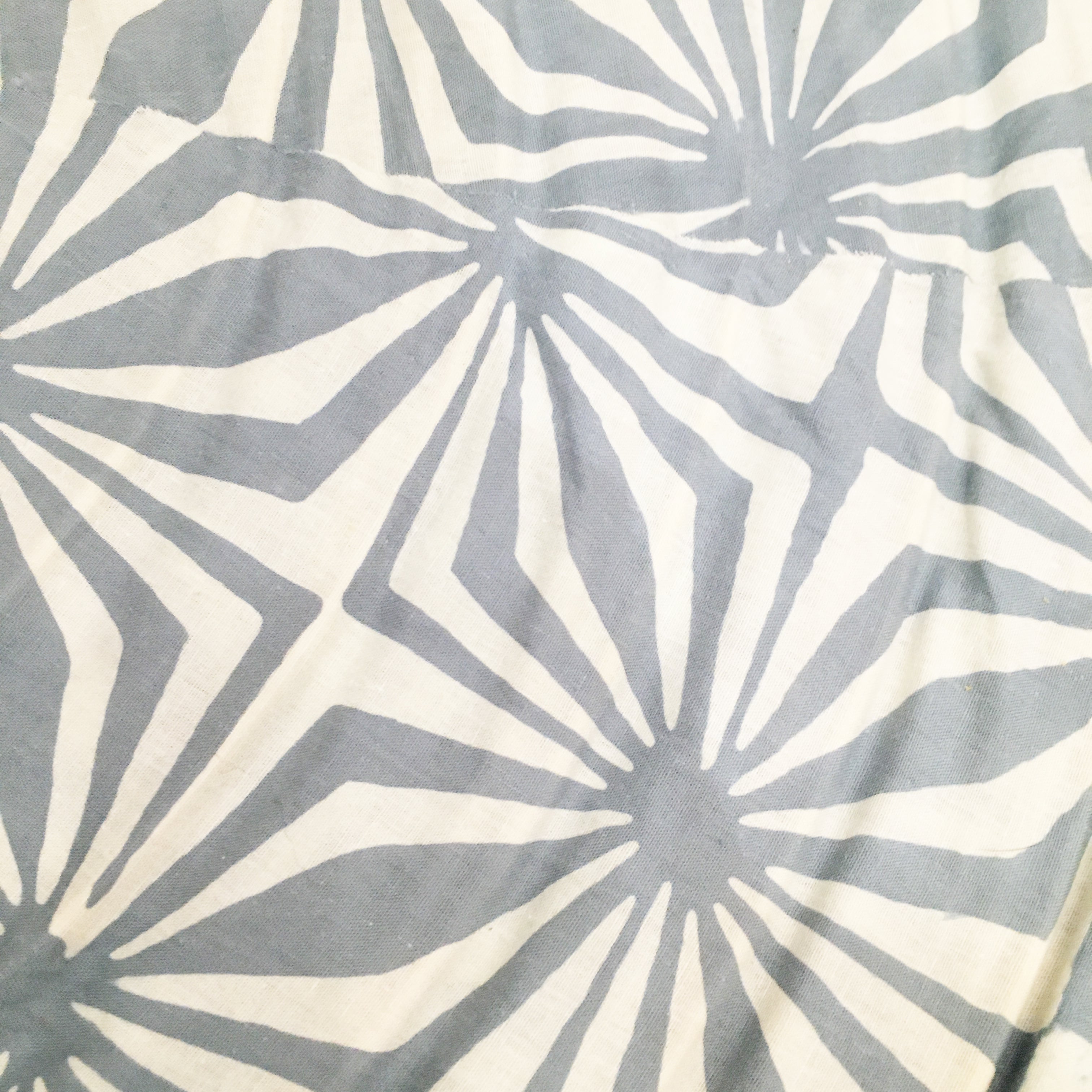 Small 60cm Grey & Cream Hima Cotton Pendant Lampshade
