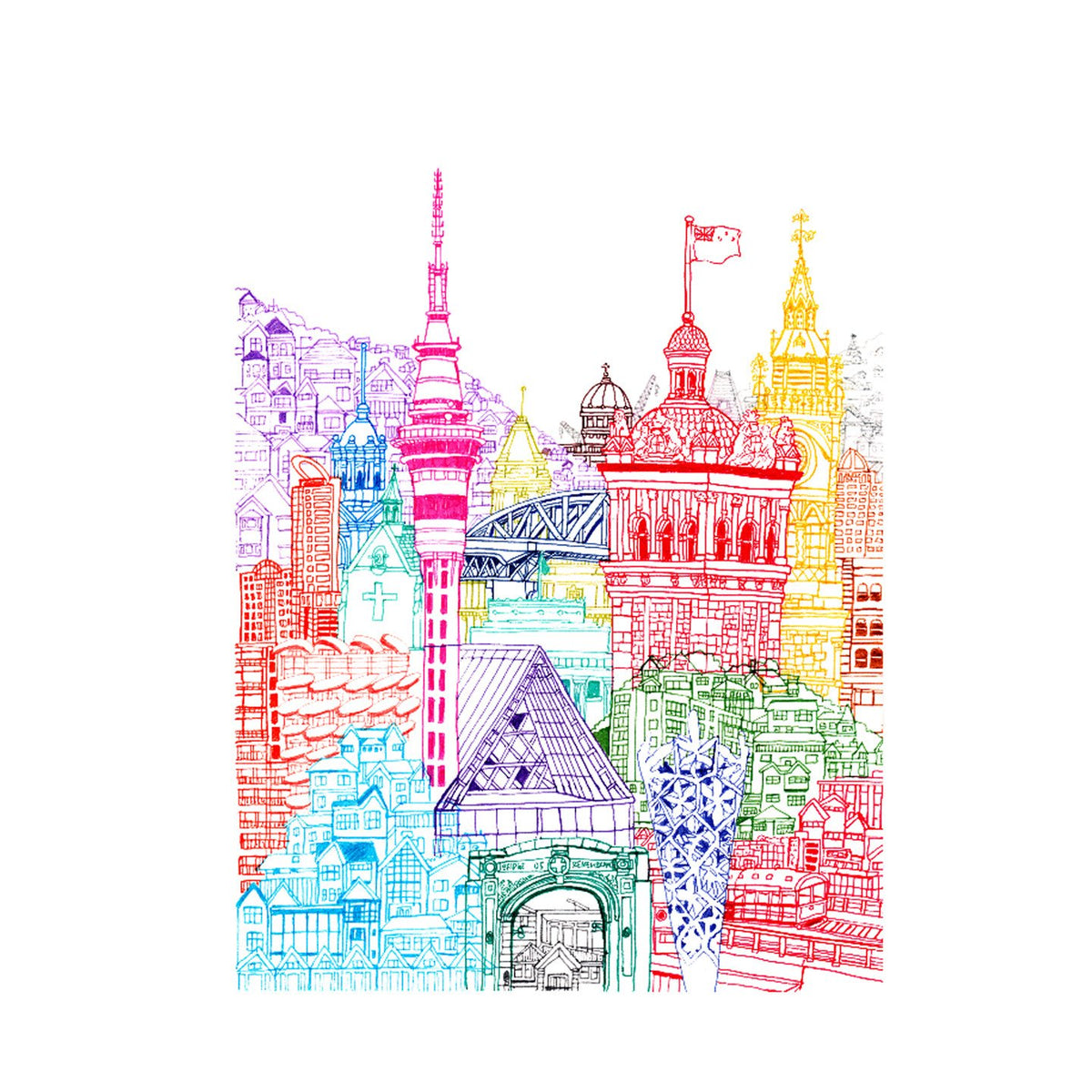 New Zealand Towers Print