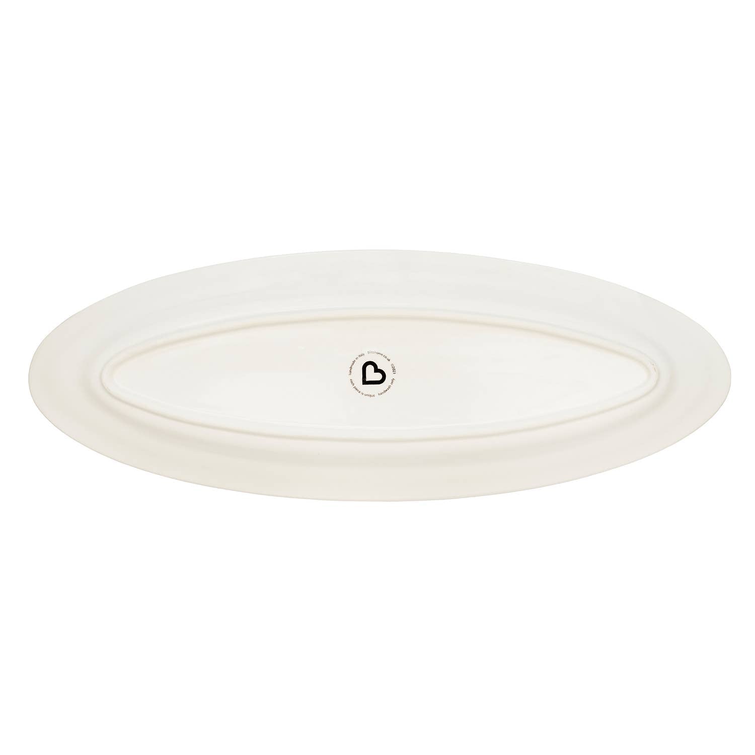 XL Blue Rimmed Tulip Platter