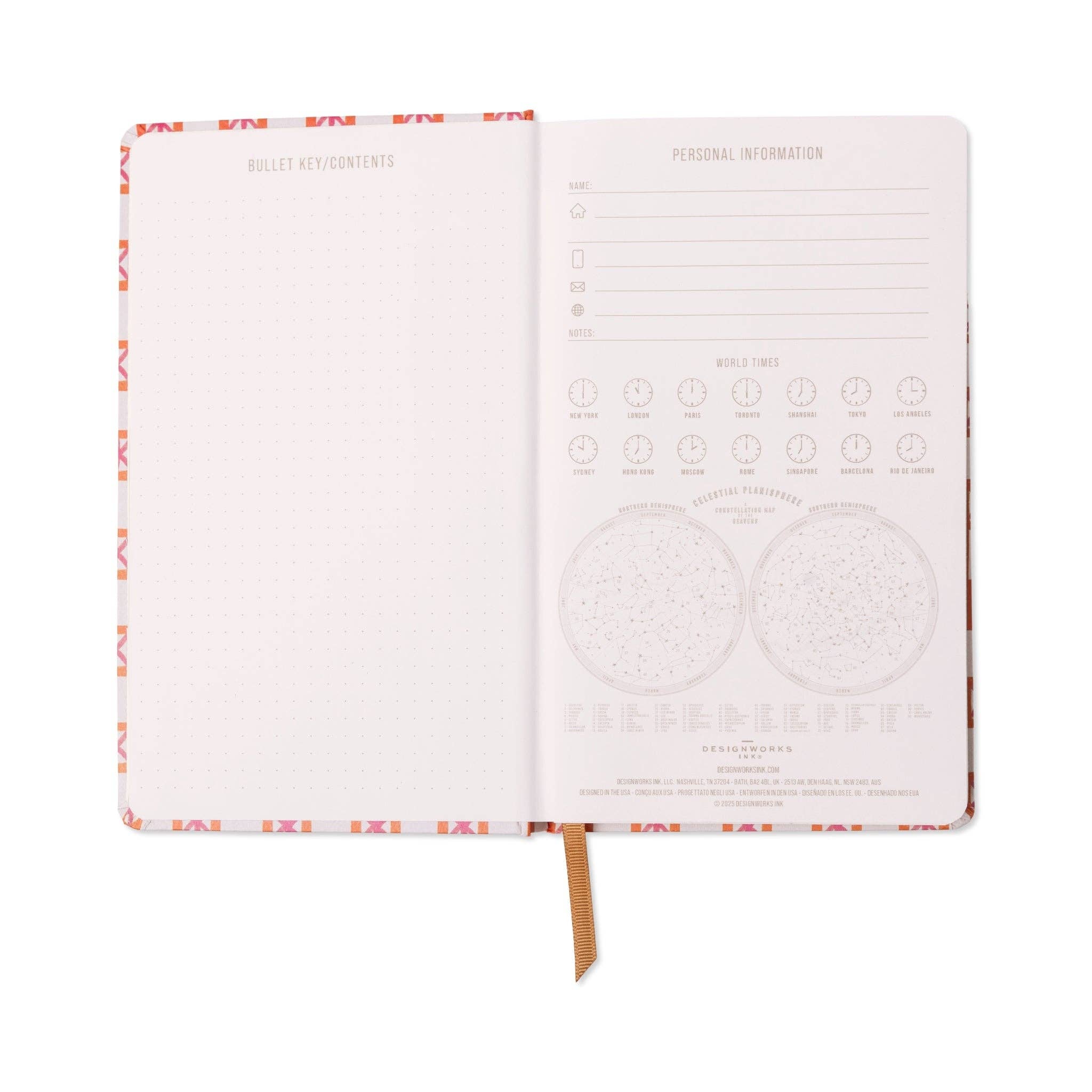 Ink Tulip Journal - Orange Check
