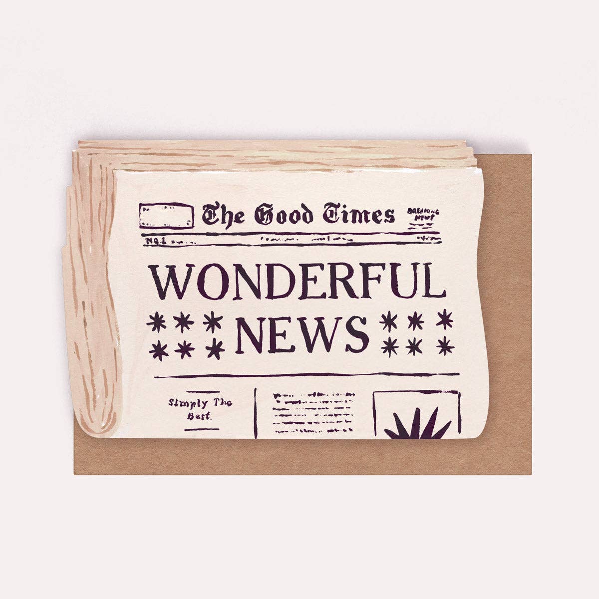 Newspaper Congratulations Card