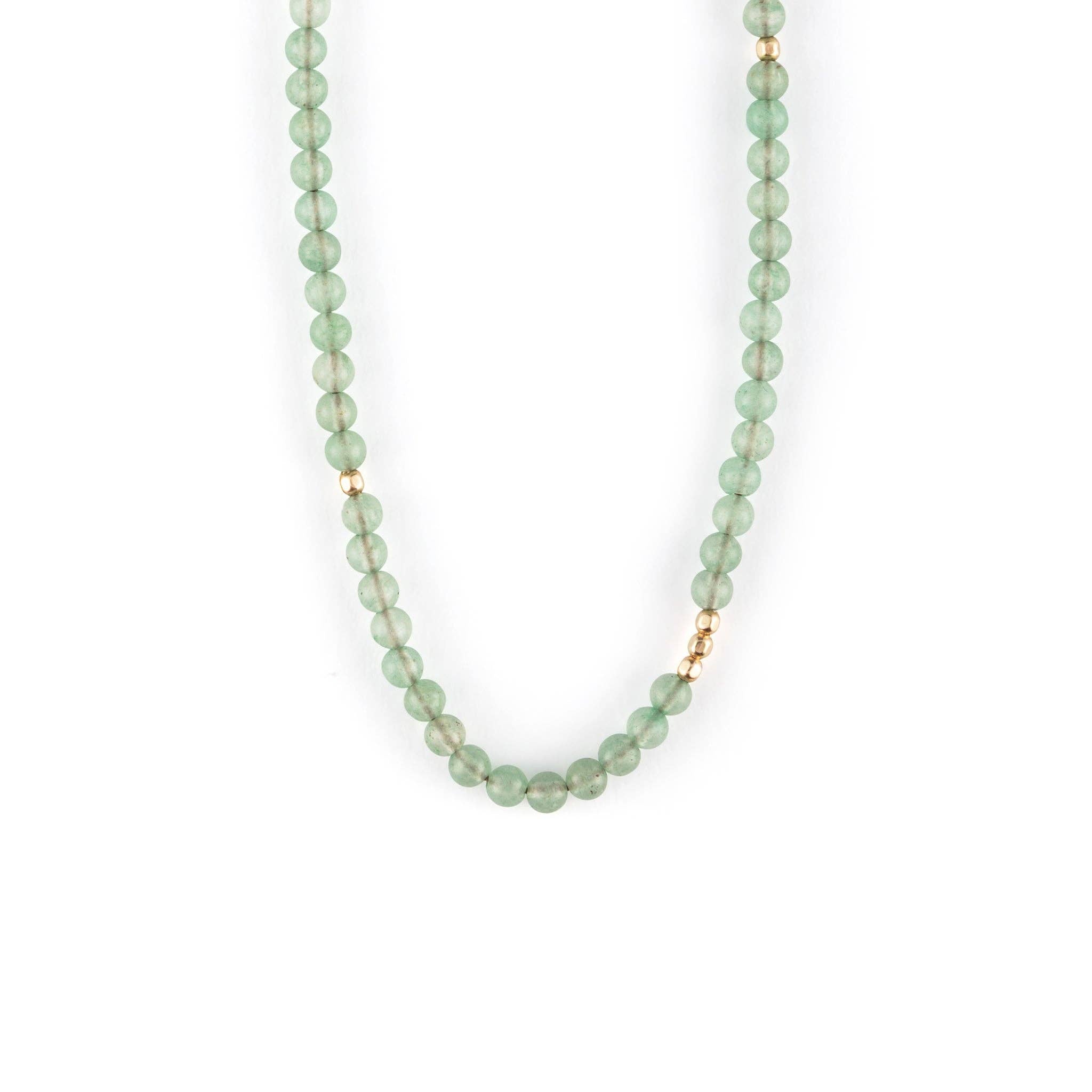 Oceanus Green Aventurine Beaded Necklace