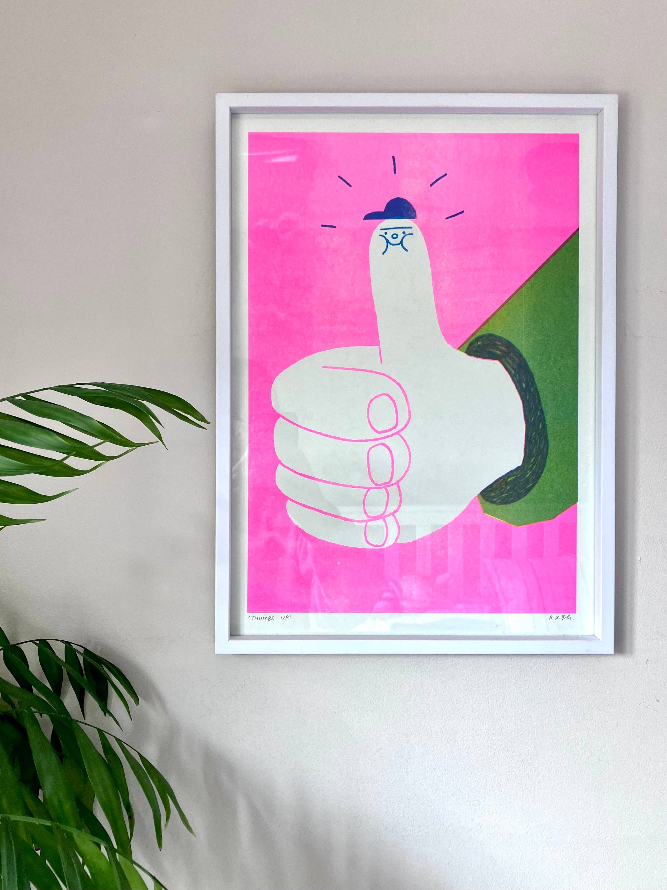 Thumbs Up A3 Riso Print