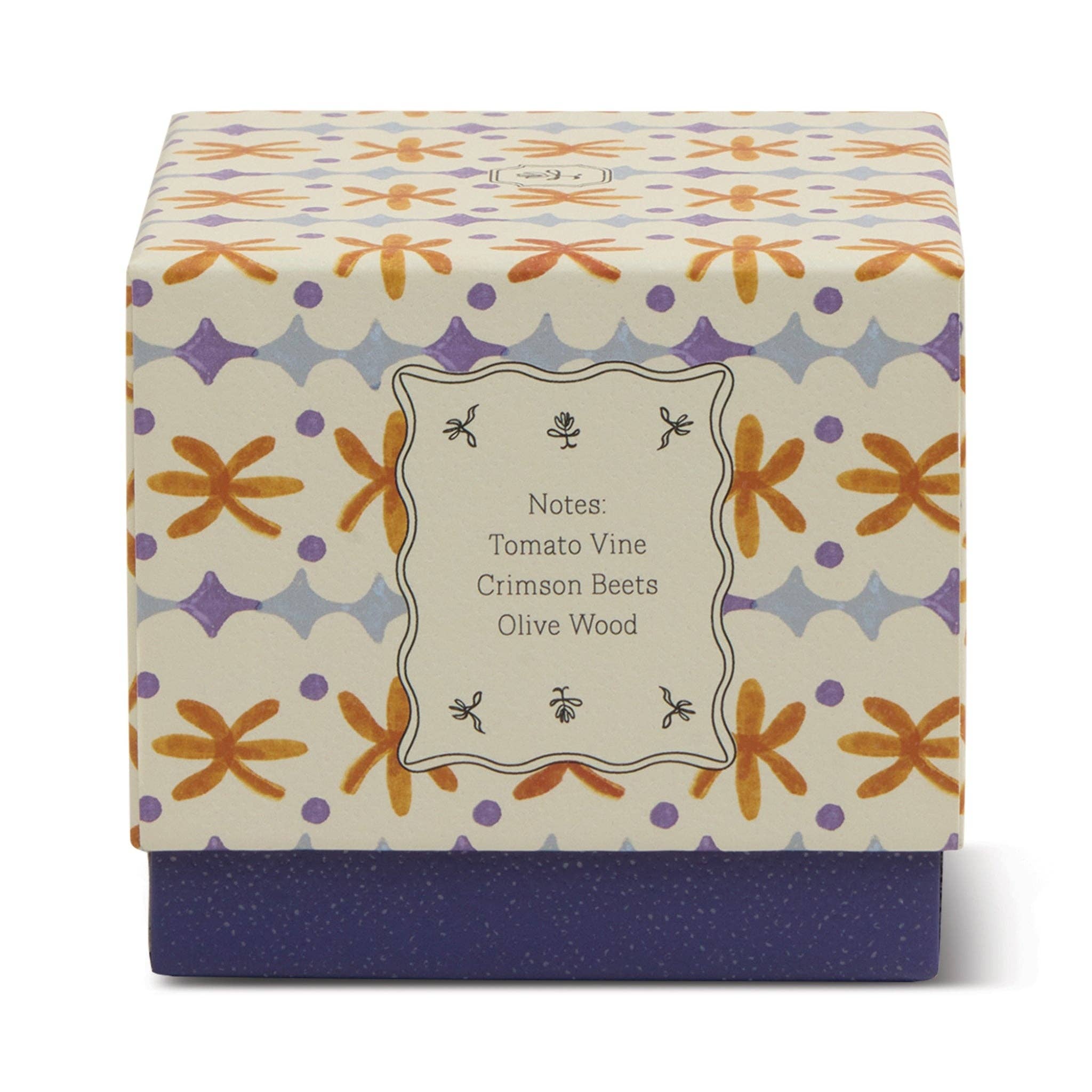 Orange & Blue Glass Candle - Garden & Grove