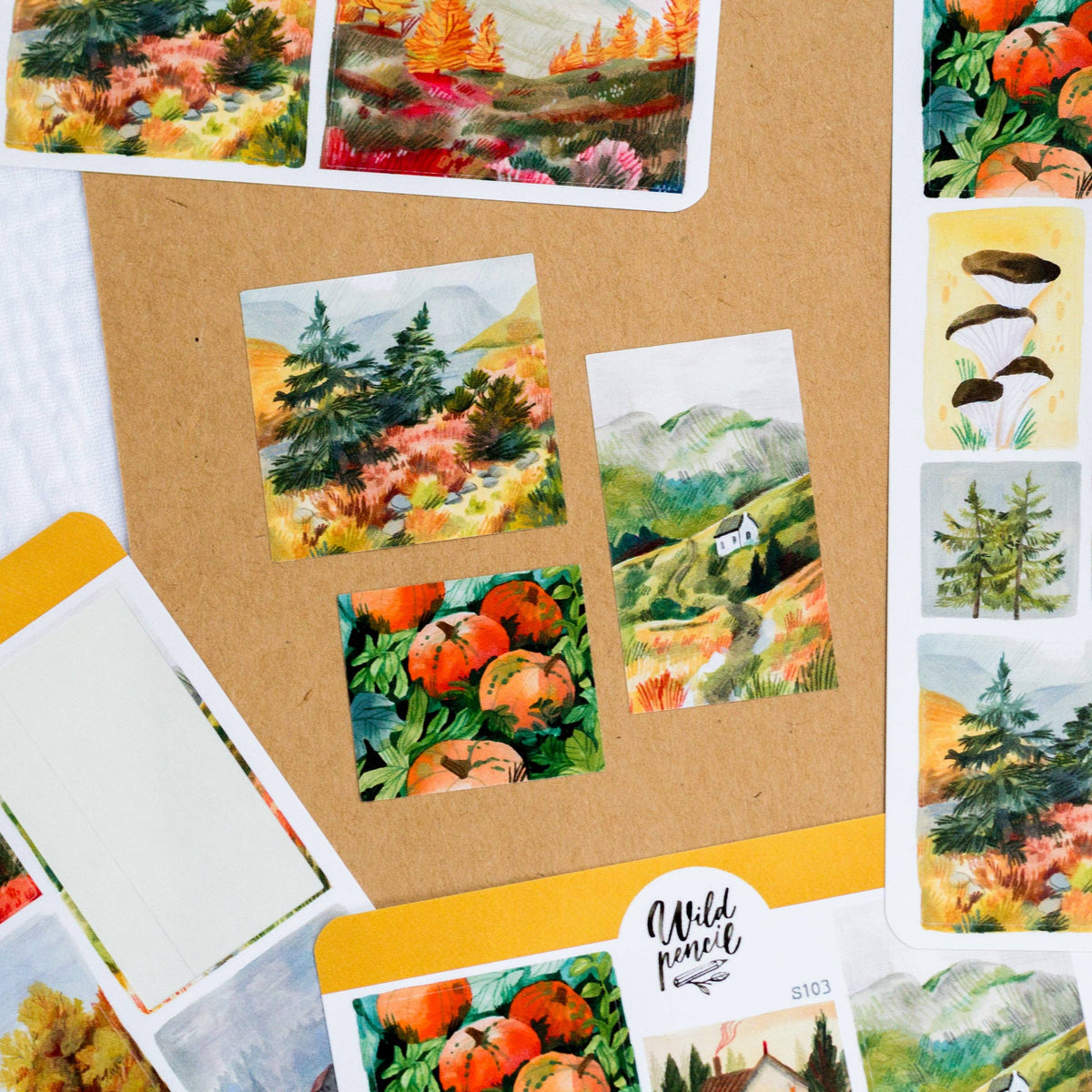 Fall Landscapes Sticker Sheet