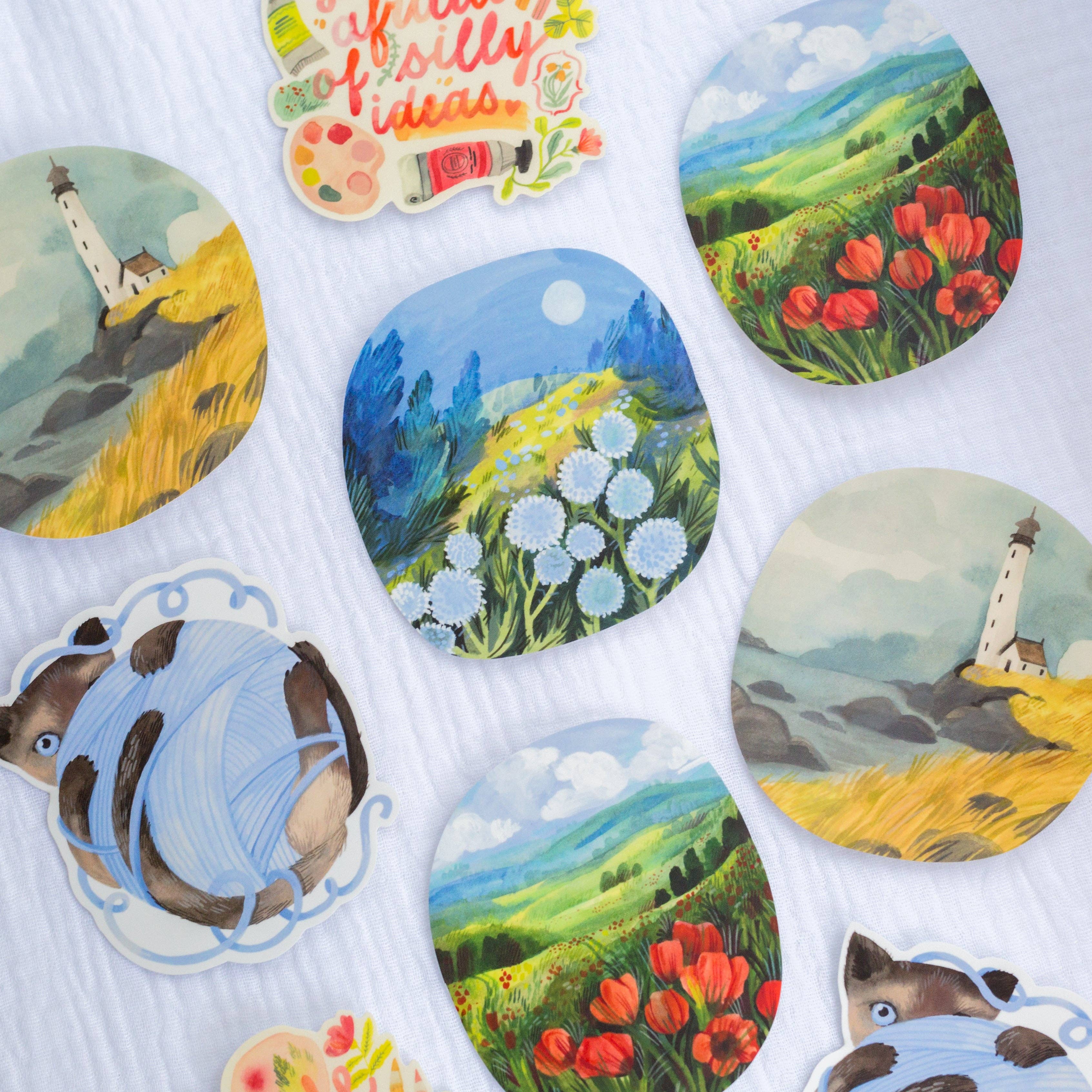 Poppy Meadow Vinyl Sticker