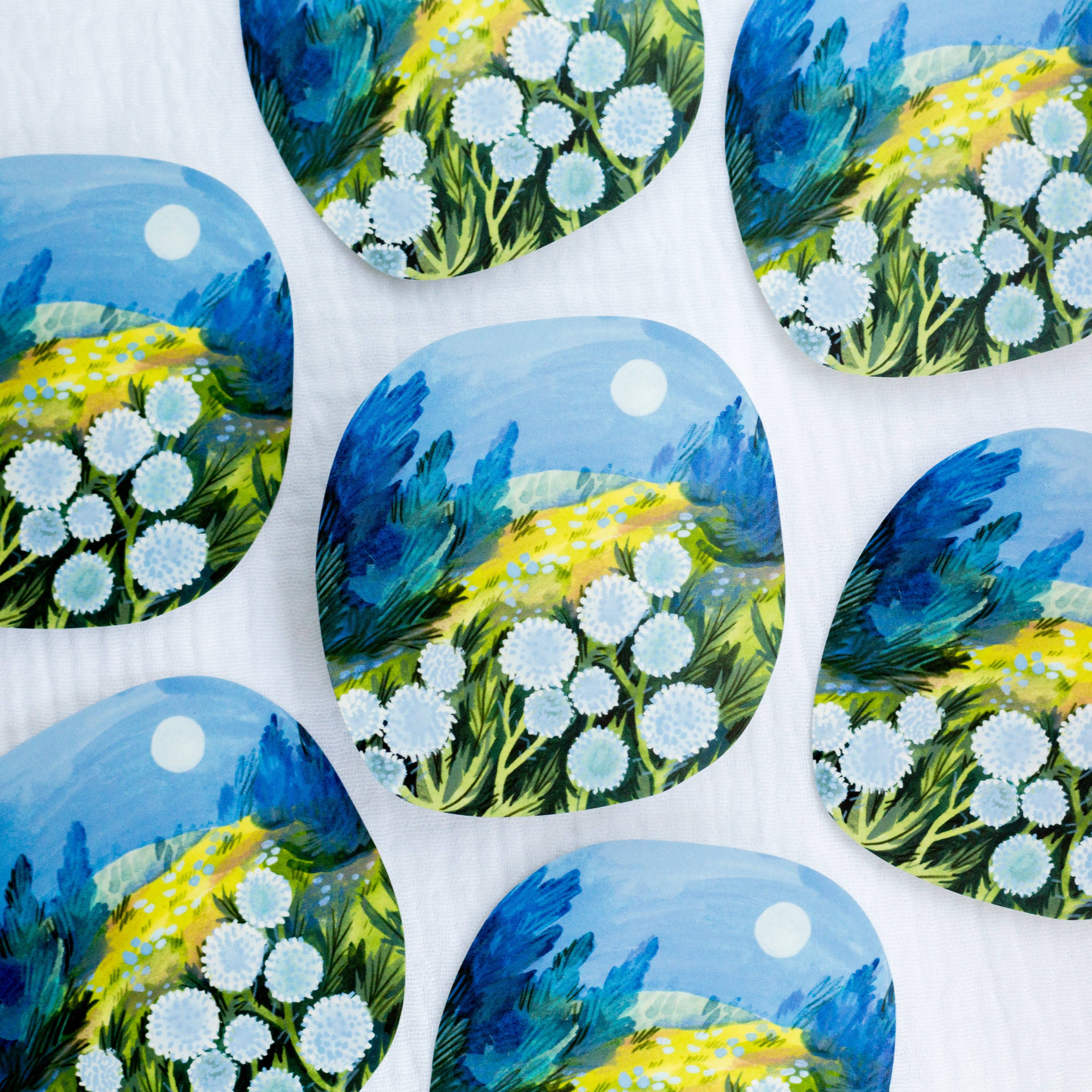 Midnight Meadow Vinyl Sticker